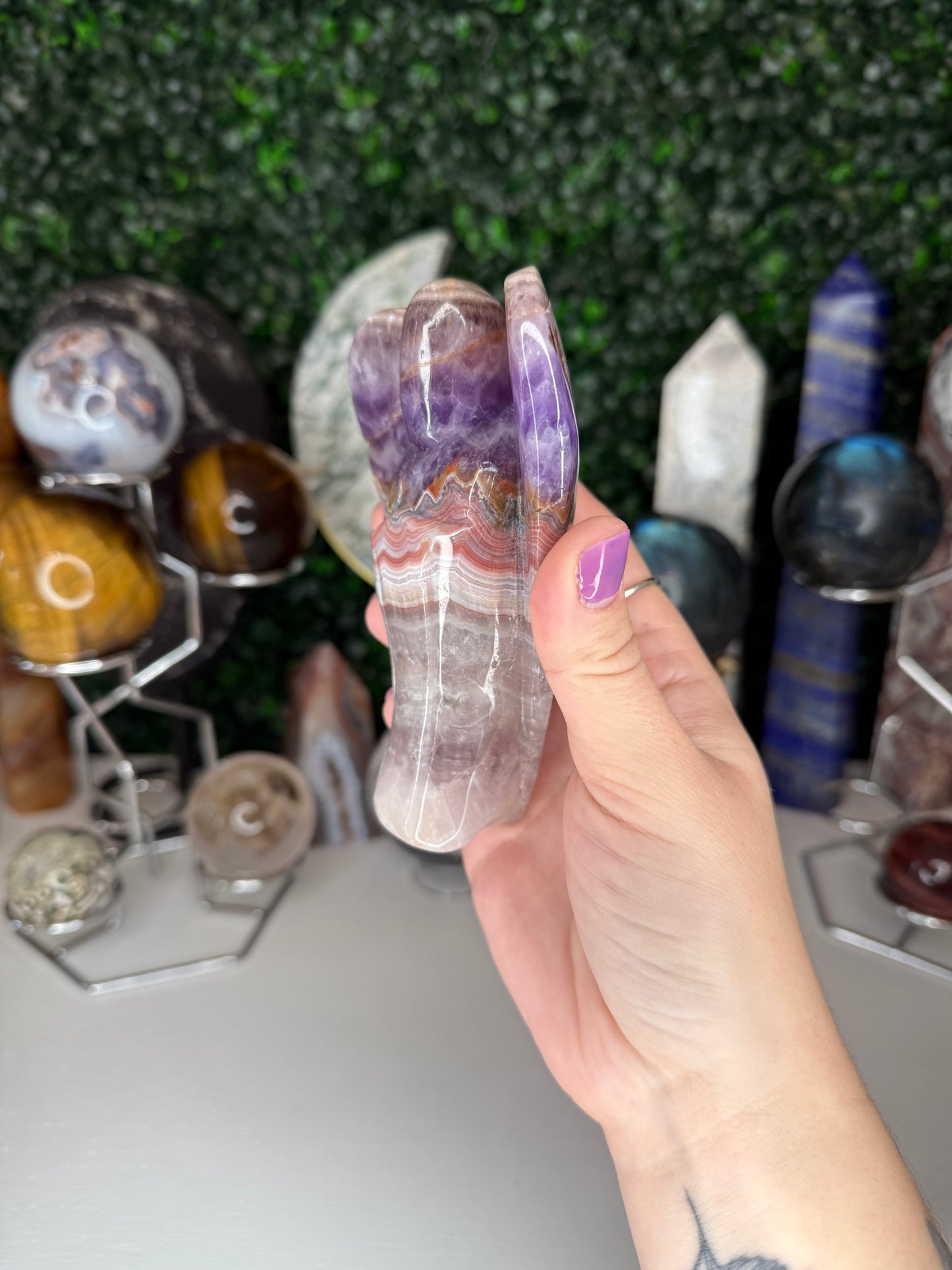 Amethyst Crazy Lace Agate Angel