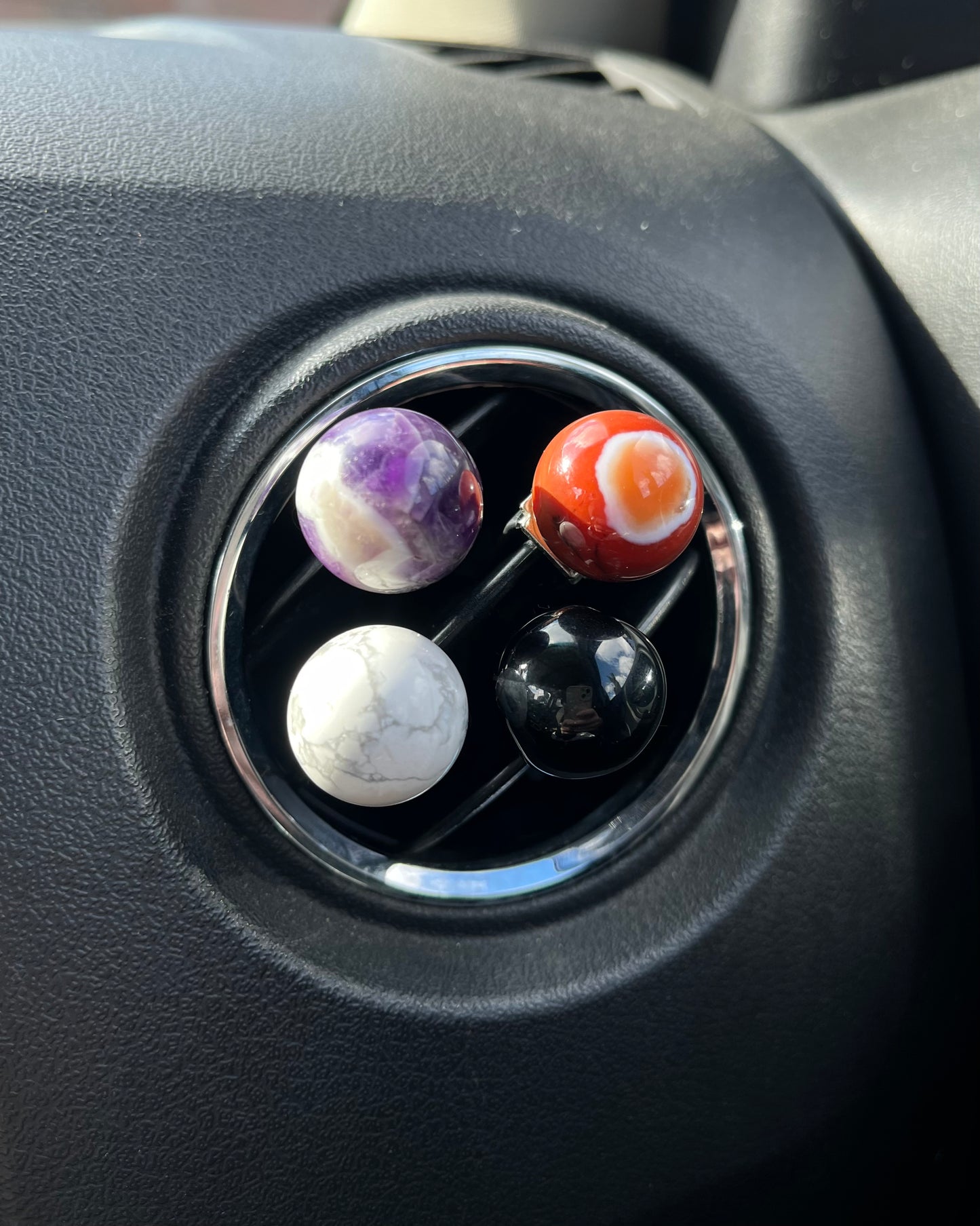 Crystal Sphere Car Vent Clips