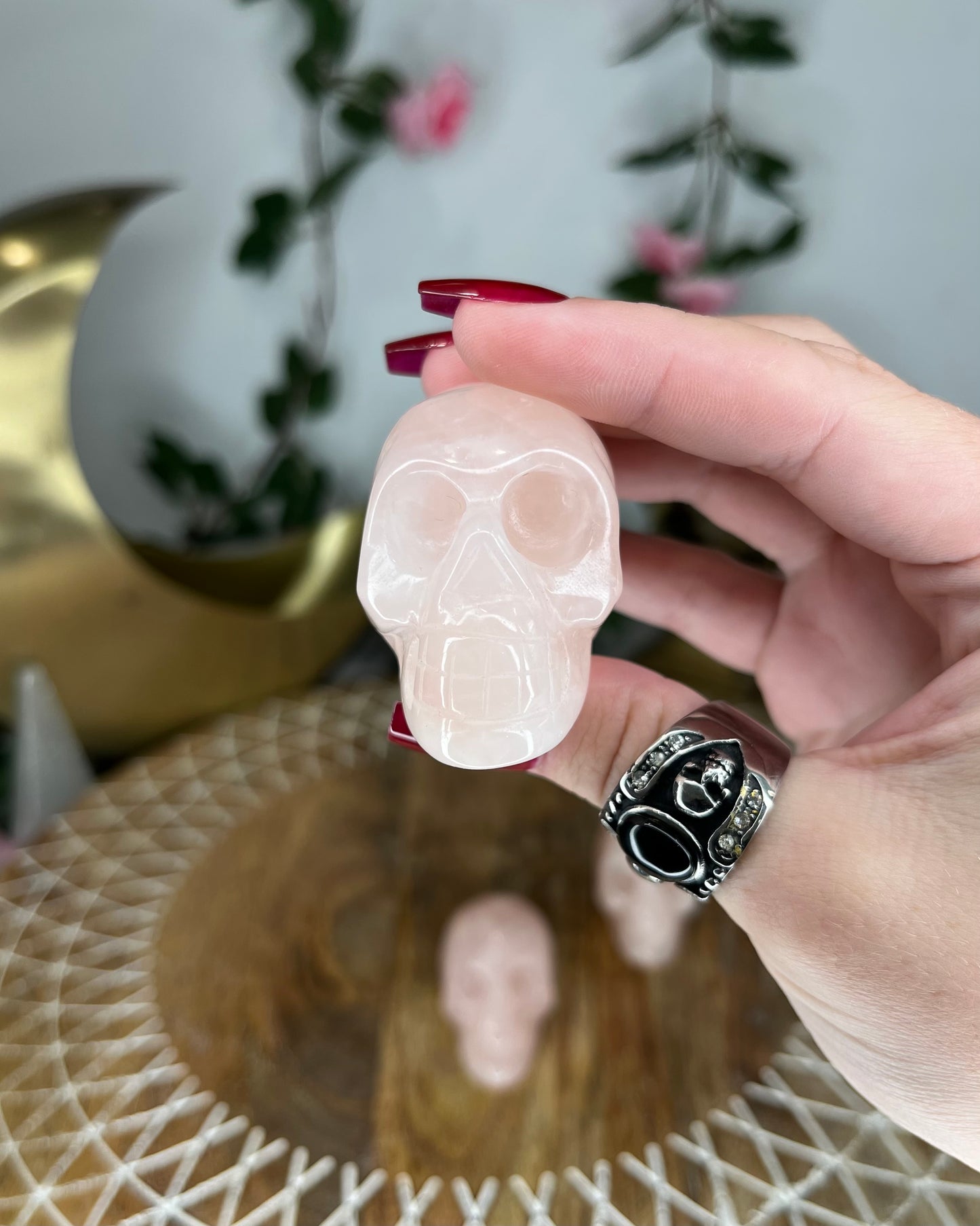 Rose Quartz Skulls