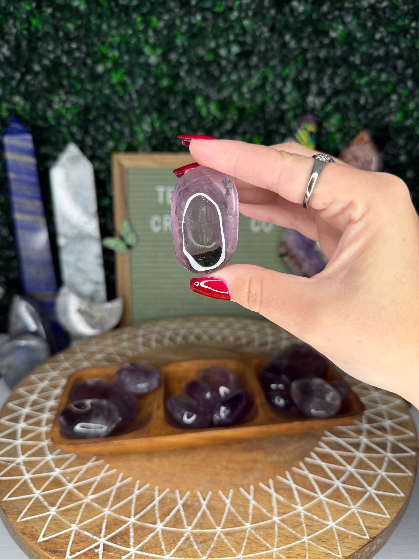 Amethyst Palm Stones