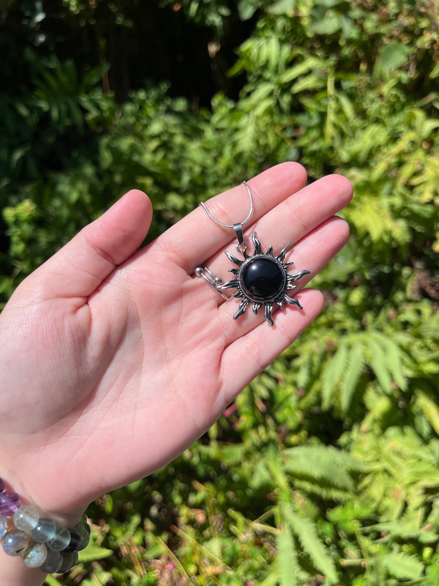 Obsidian Sun Necklaces