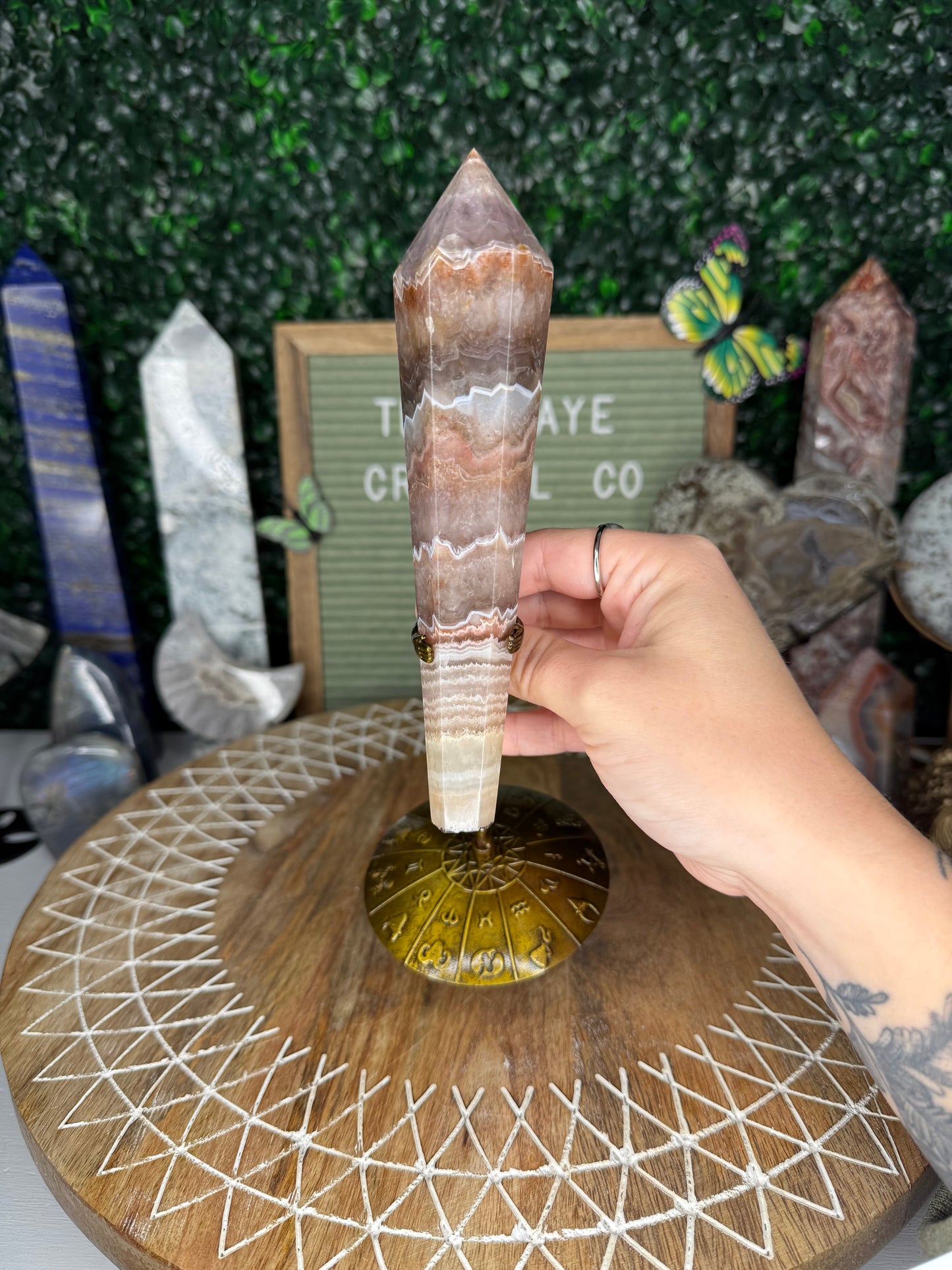 Amethyst Mixed Crazy Lace Agate Wand