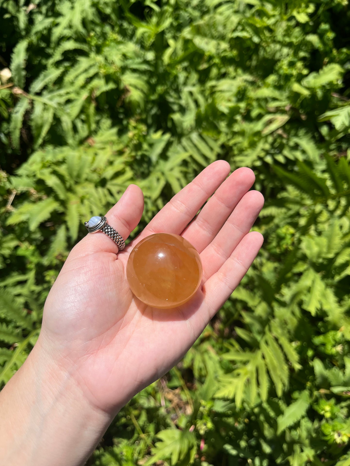 Honey Calcite Sphere