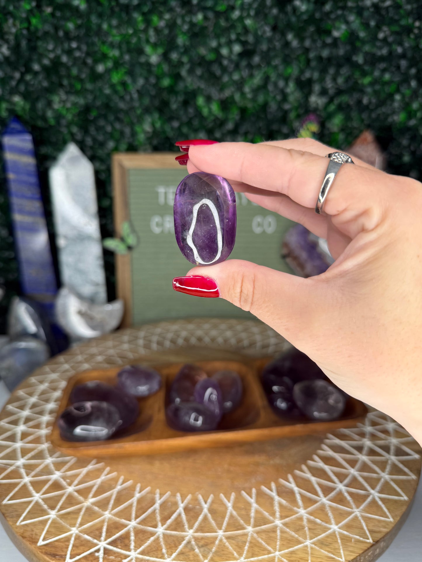 Amethyst Palm Stones