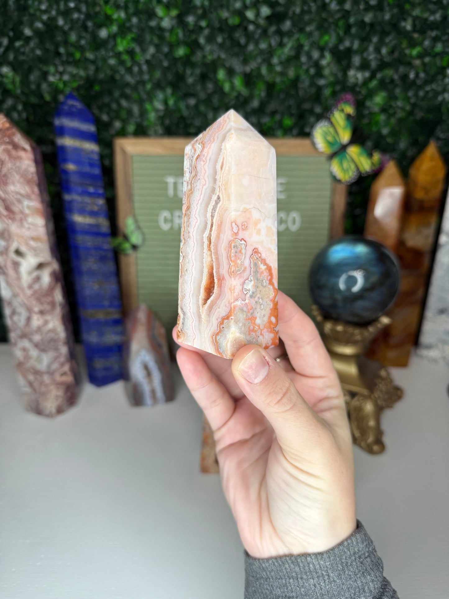 Pink Crazy Lace Agate Towers