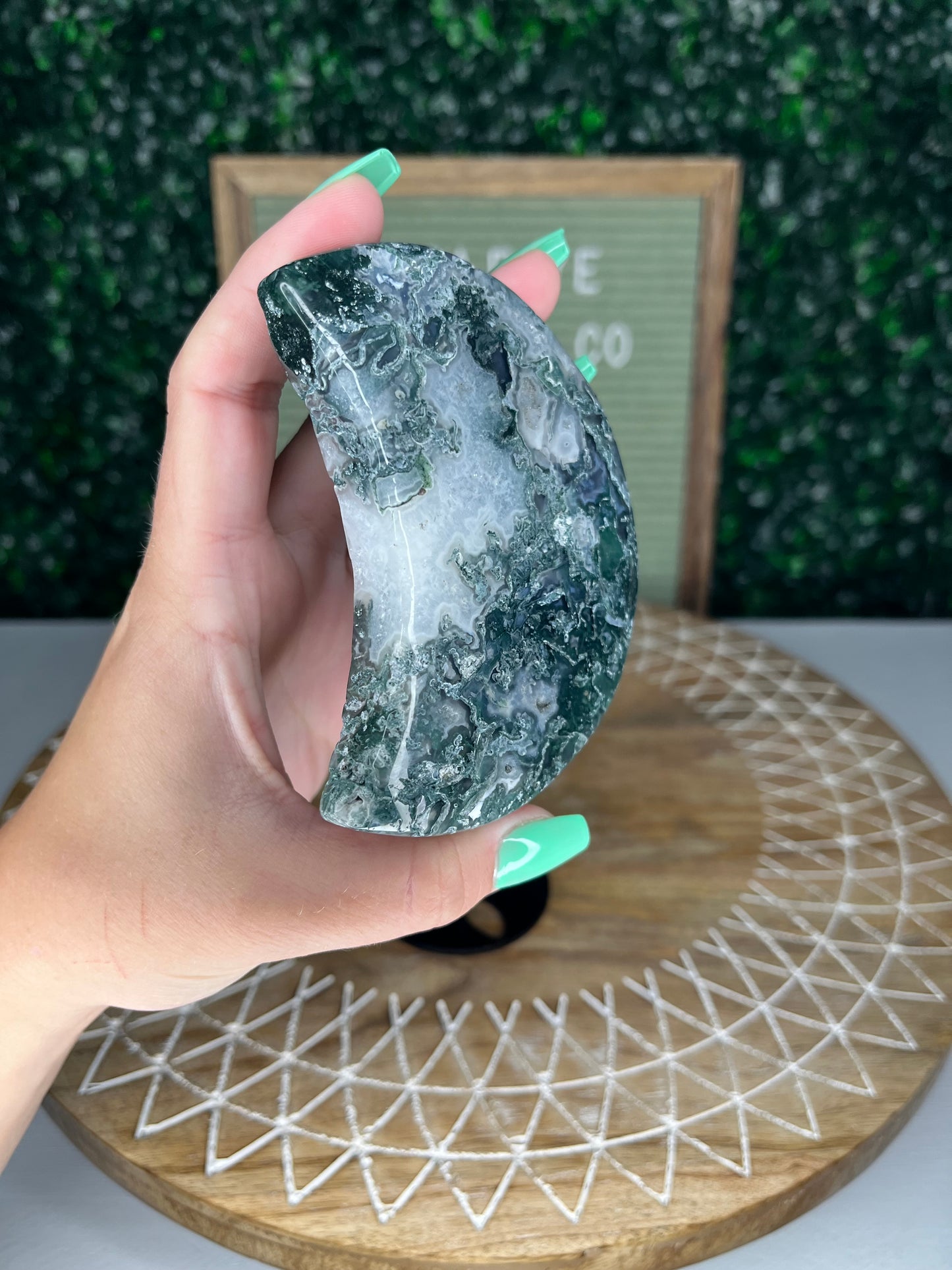 Moss Agate Moon