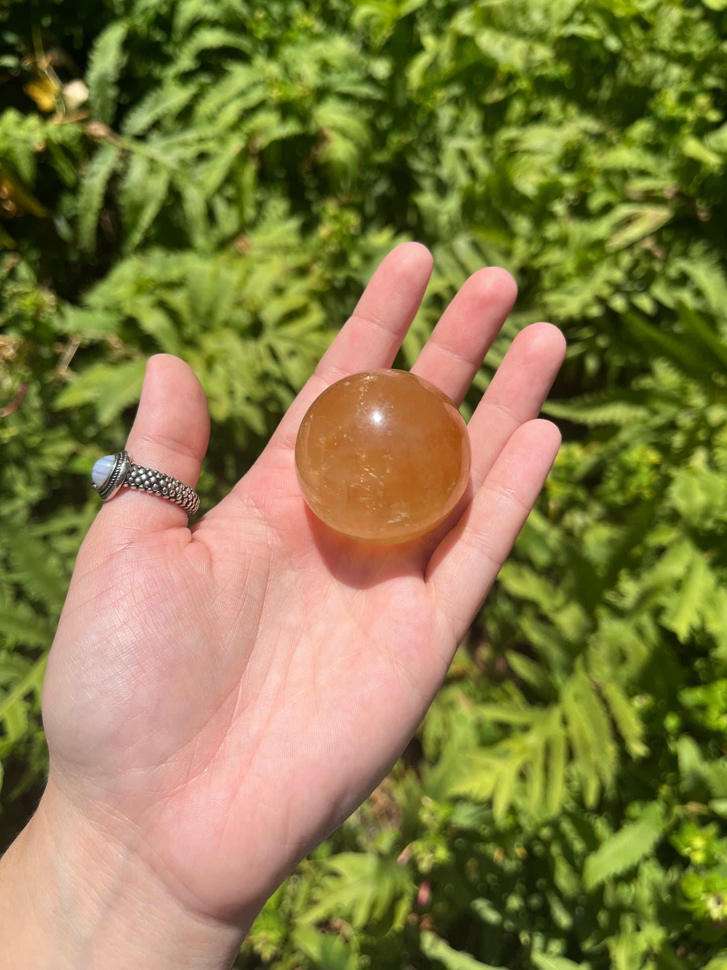 Honey Calcite Sphere