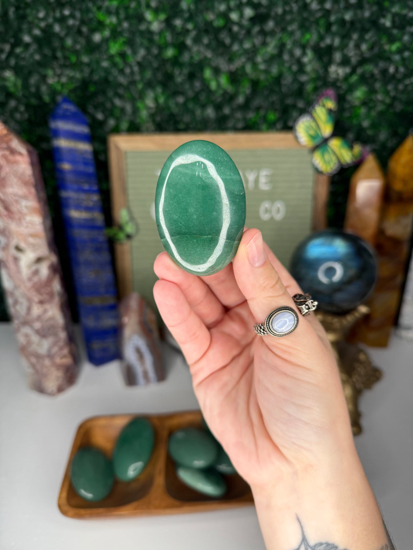 Green Aventurine Palm Stones