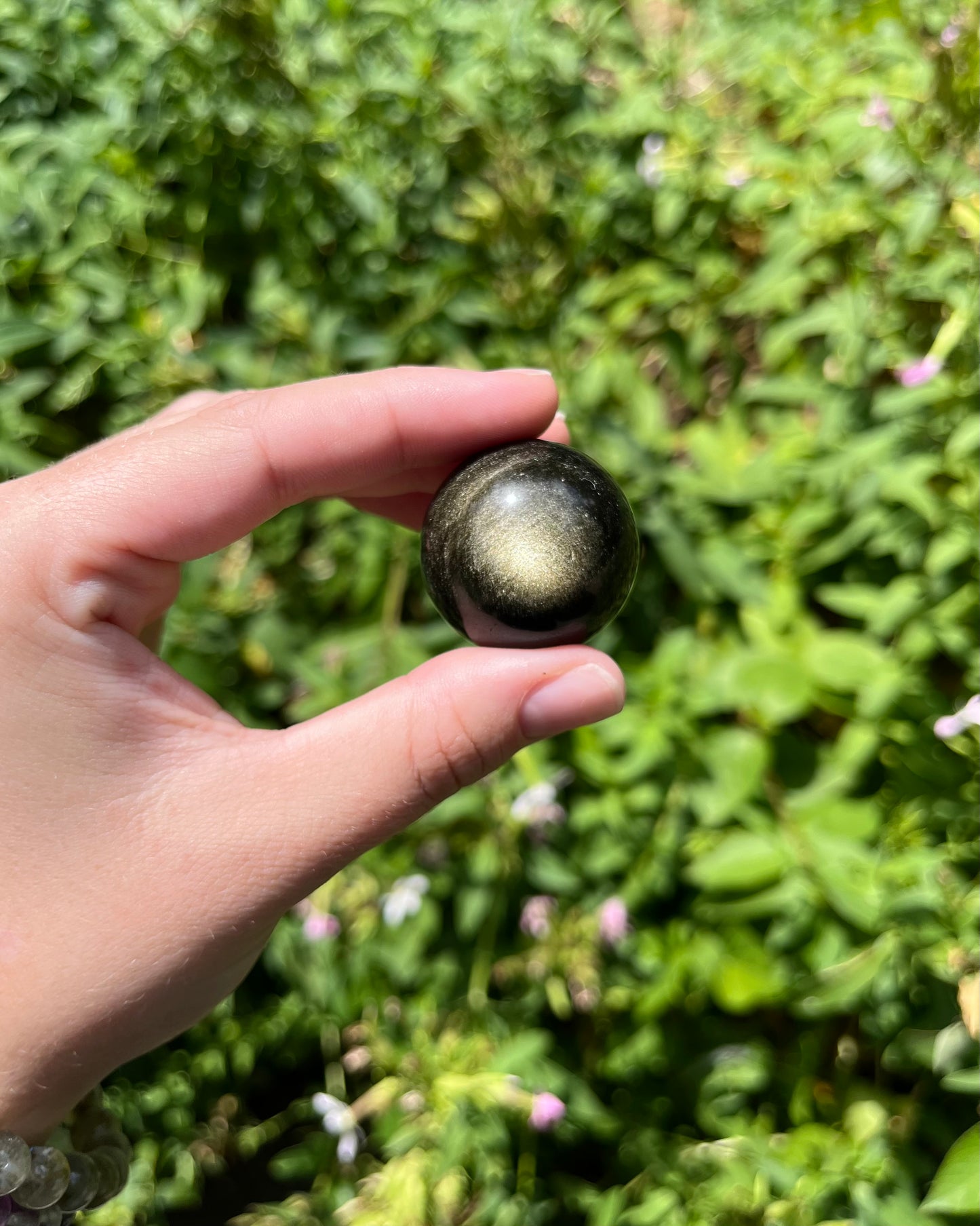 Gold Sheen Obsidian Spheres