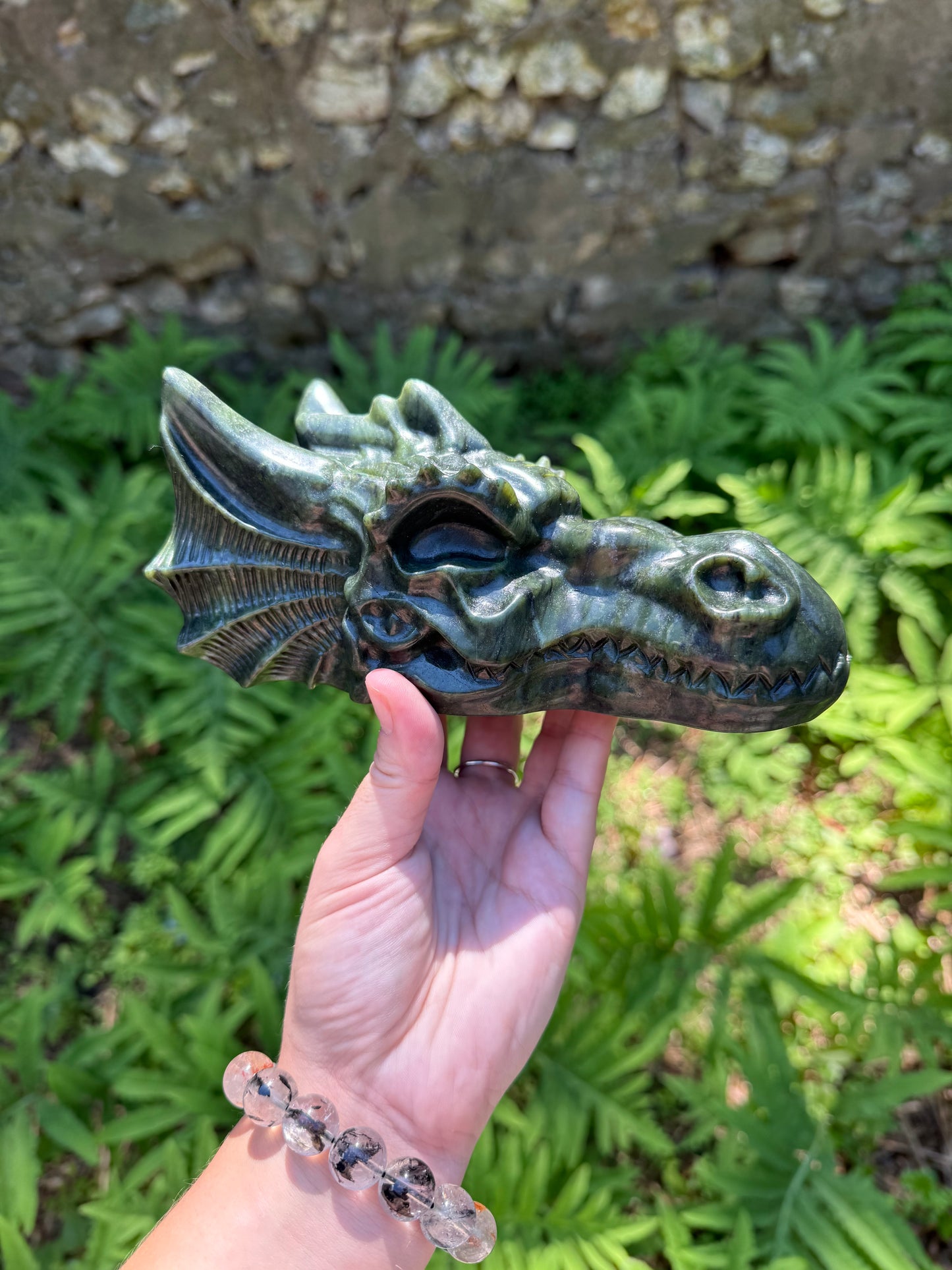 Green Jade Dragon Head