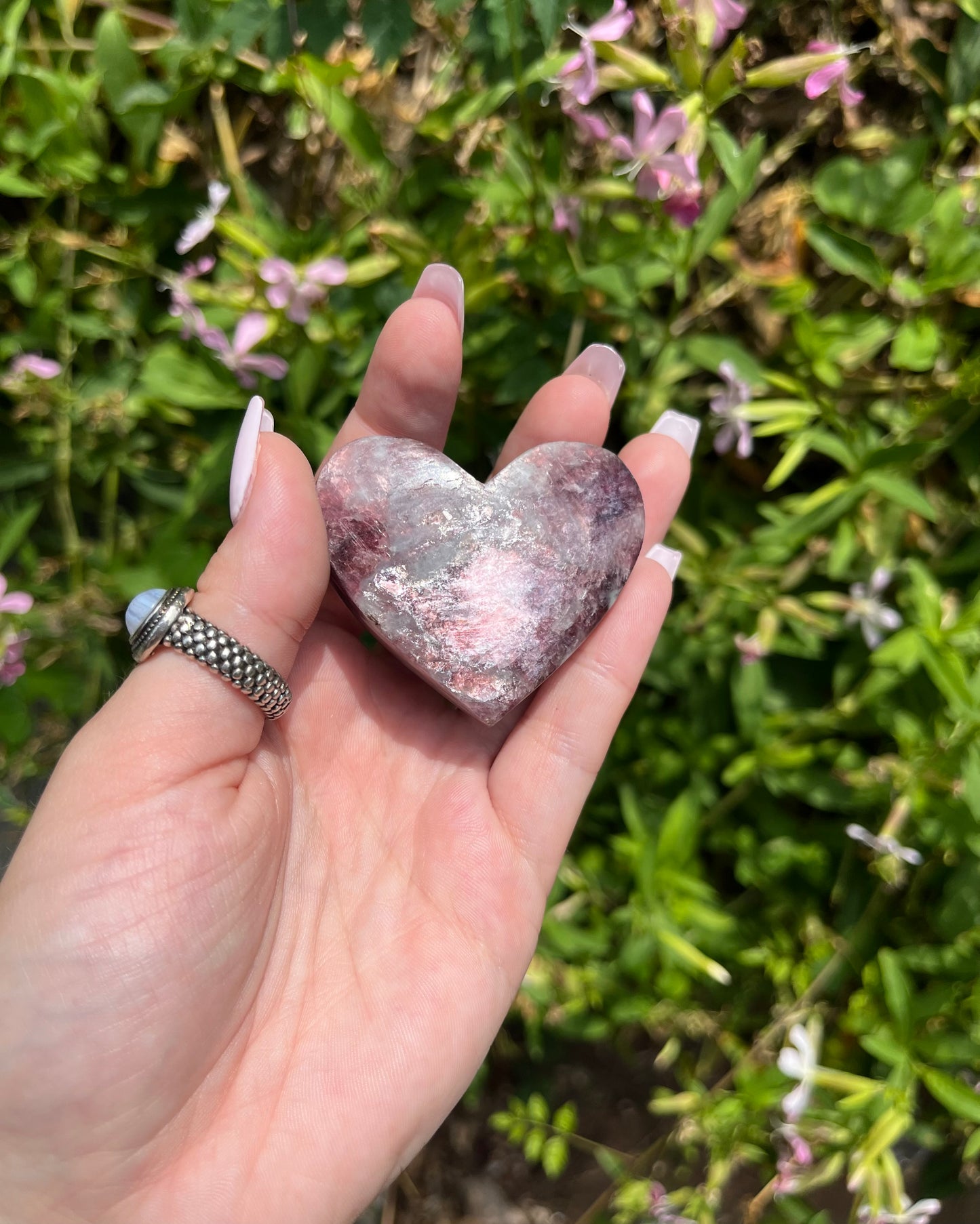 Lepidolite Hearts