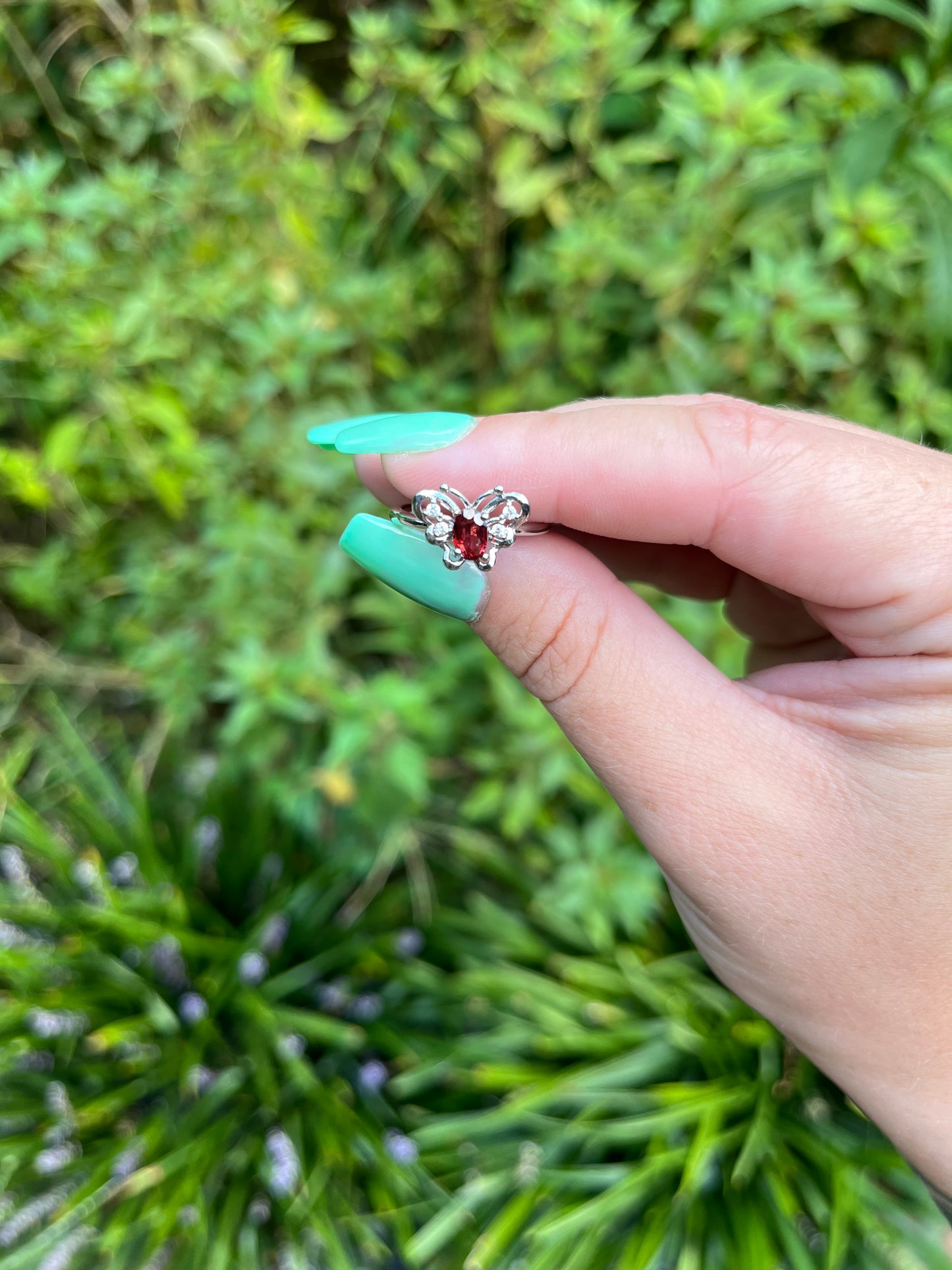 Crystal Butterfly Rings