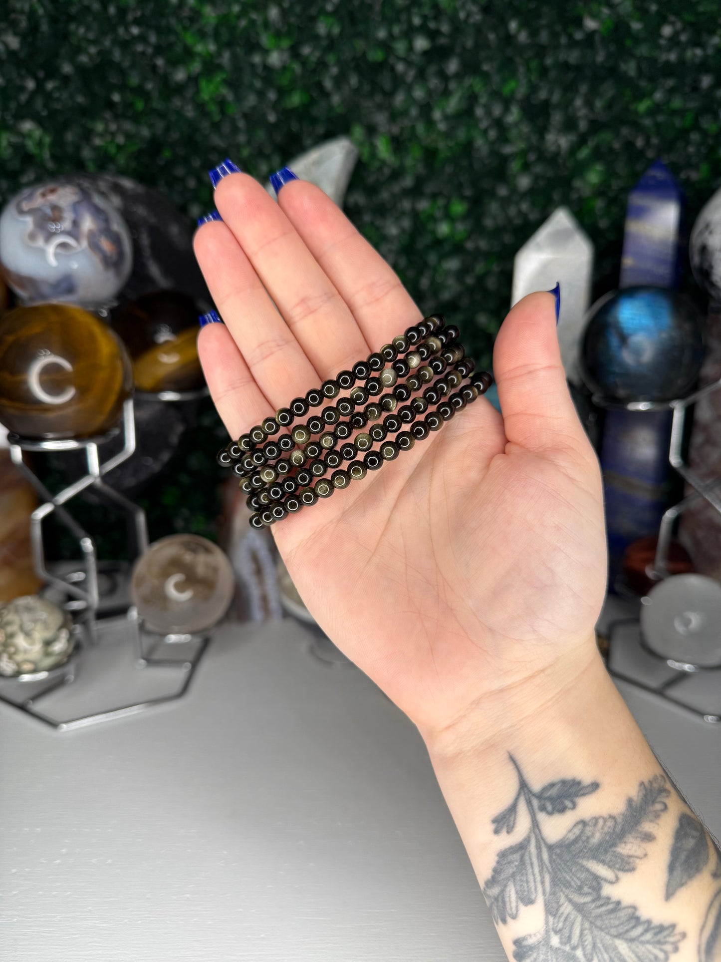 Gold Sheen Obsidian Bracelets