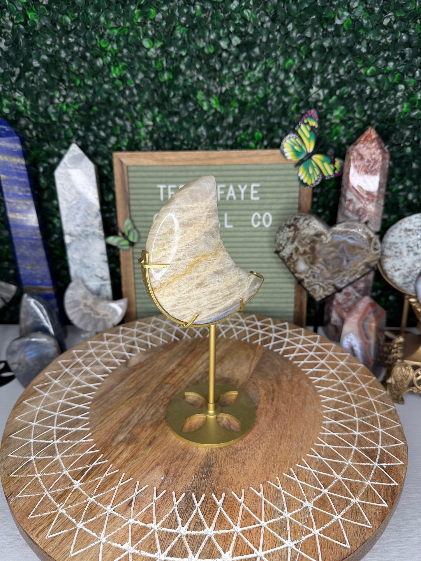 Moonstone Moon On Stand