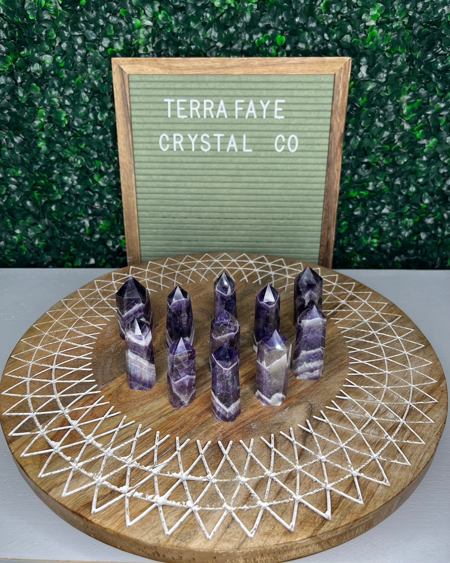 Chevron Amethyst Points