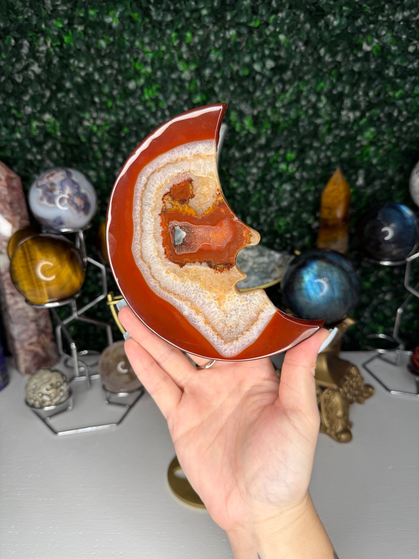 Carnelian Moon Face