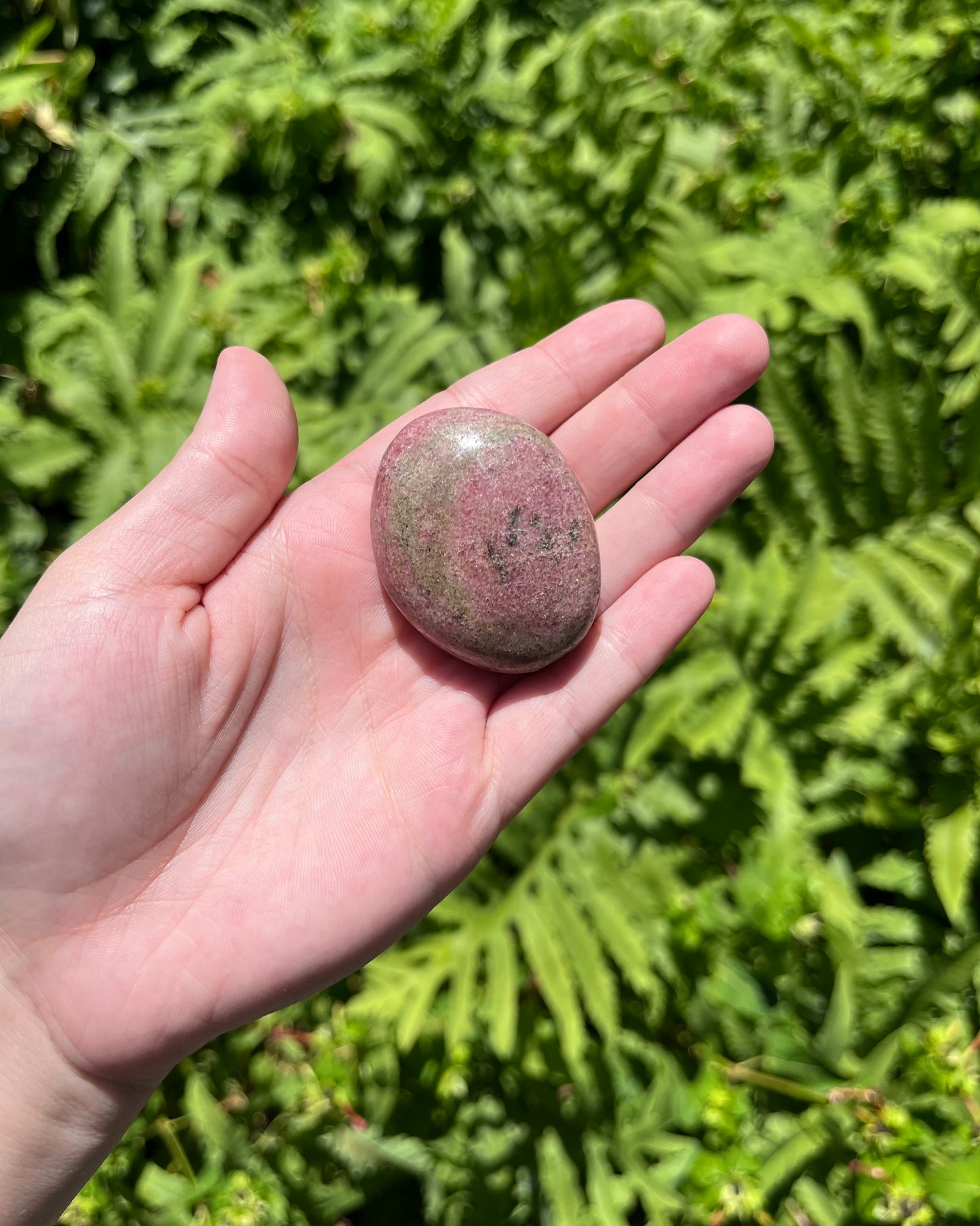 Rhodonite Palm Stones