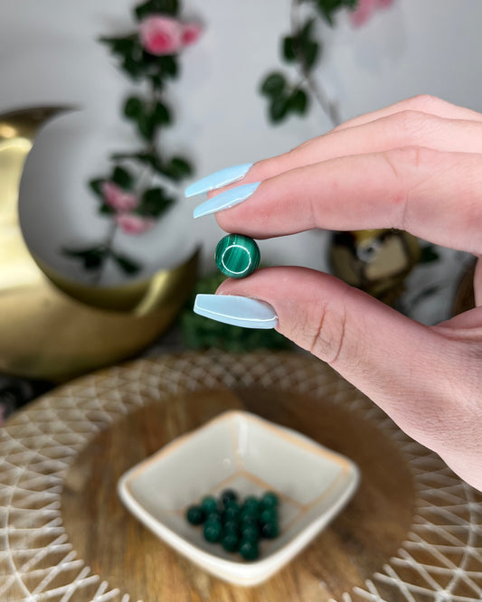 Mini Malachite Spheres