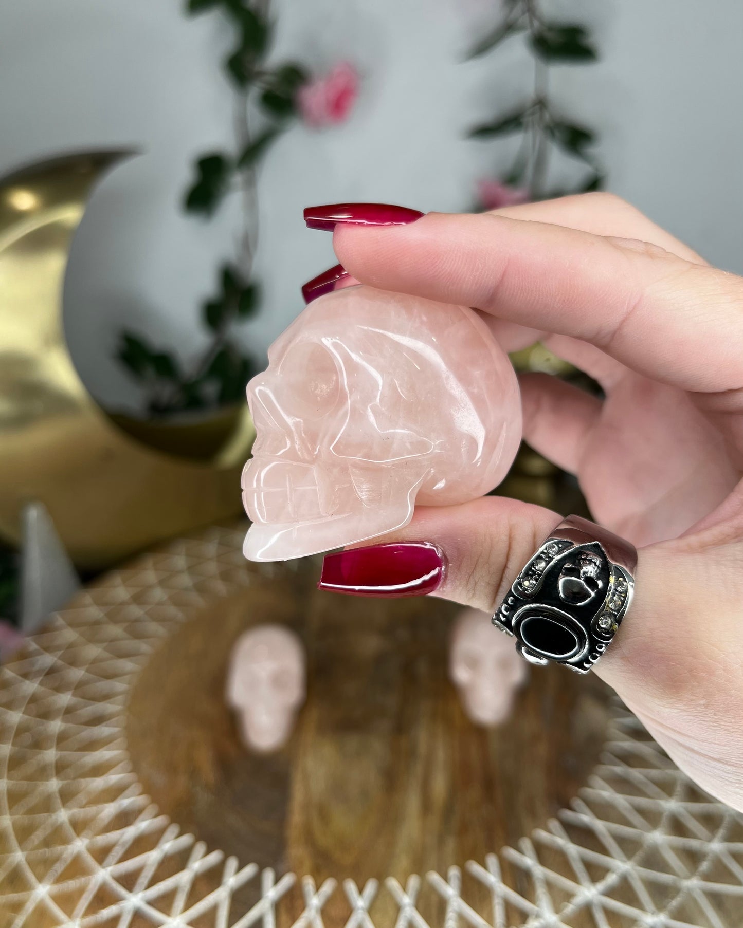 Rose Quartz Skulls