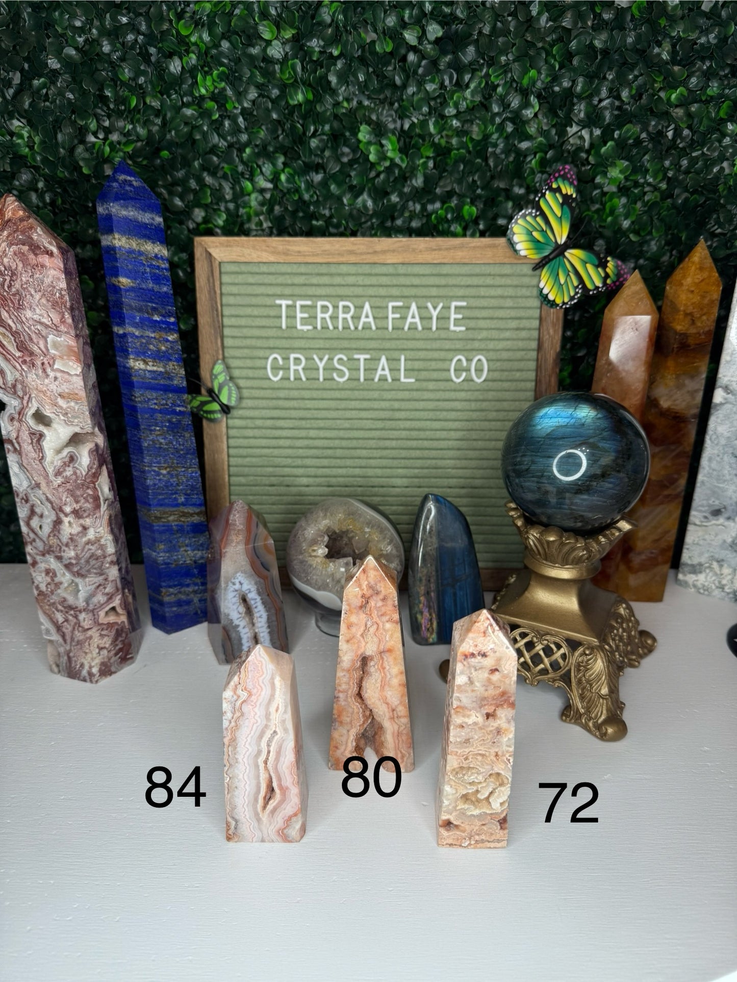 Pink Crazy Lace Agate Towers