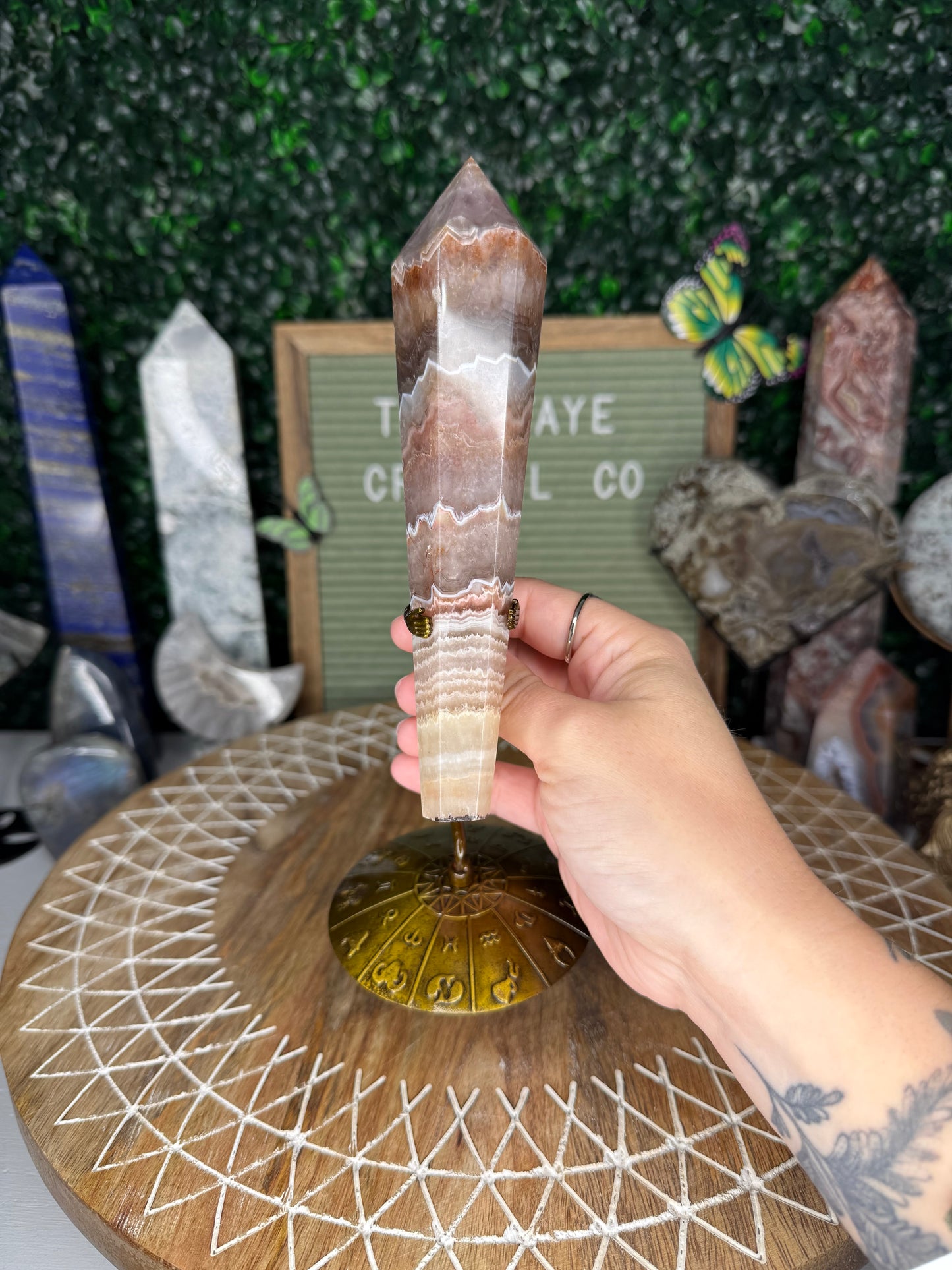 Amethyst Mixed Crazy Lace Agate Wand