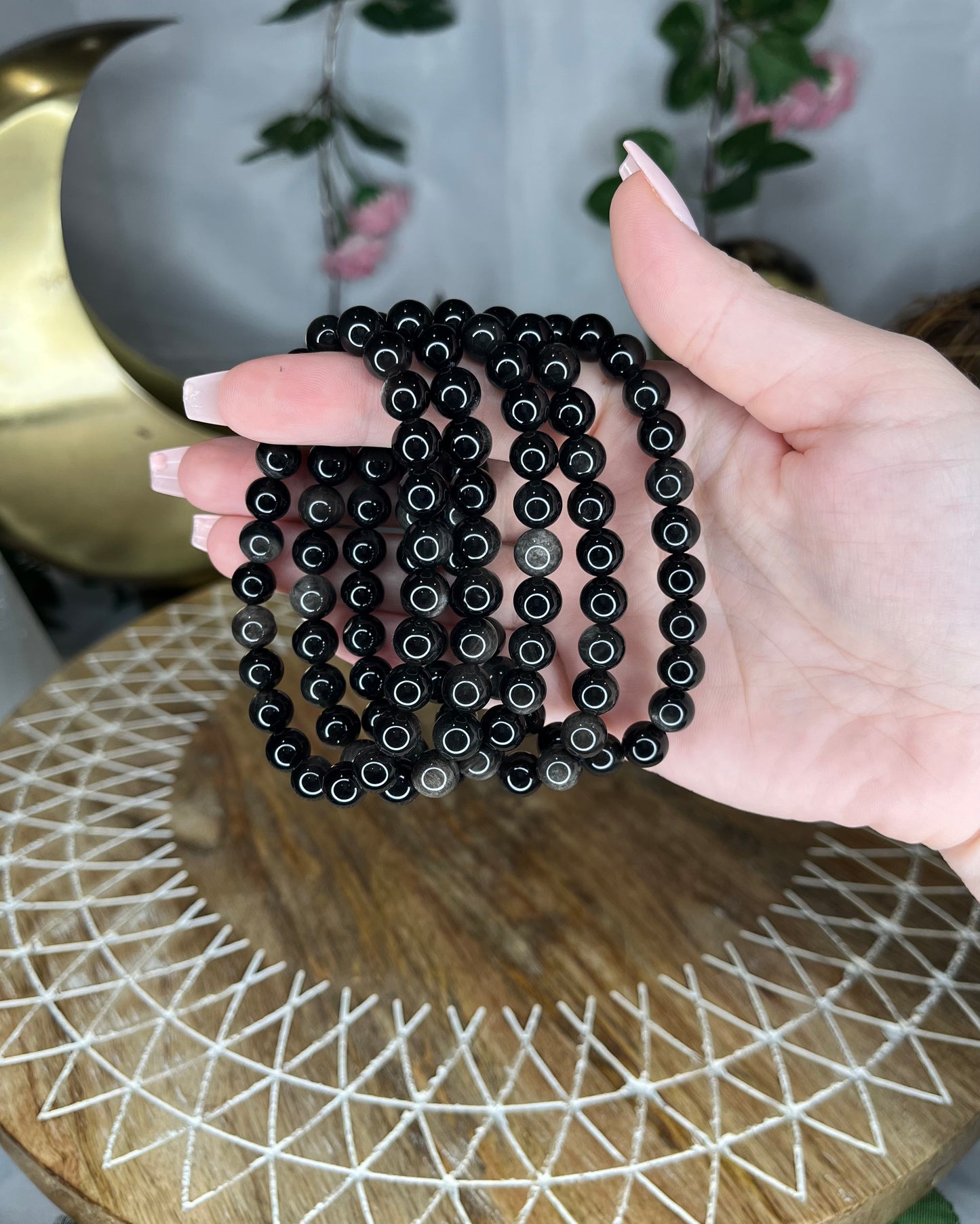 Silver Sheen Obsidian Bracelets