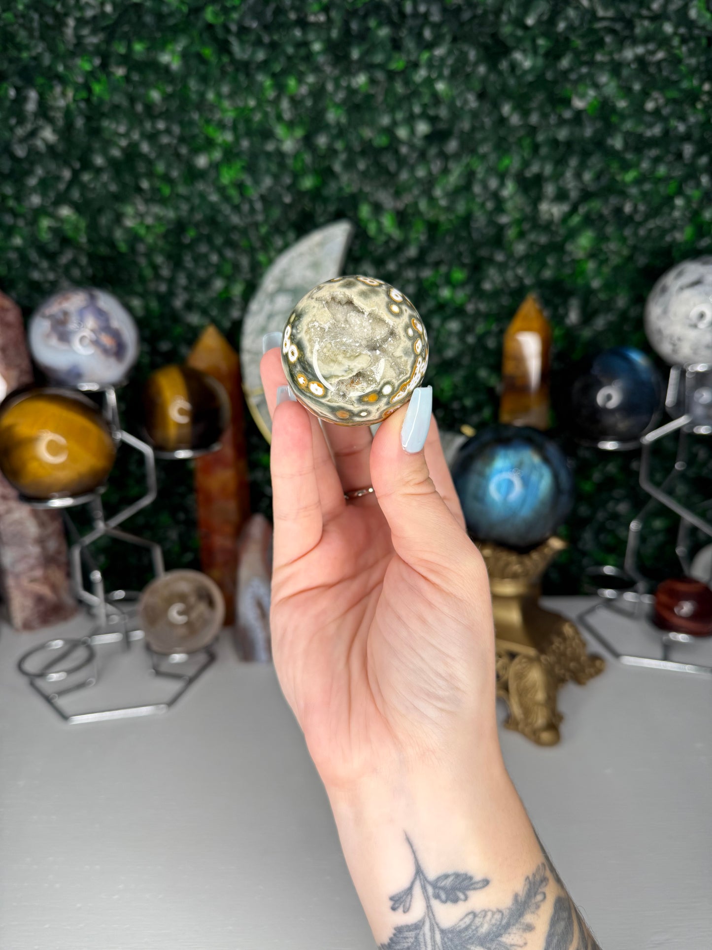 8th Vein Ocean Jasper Sphere