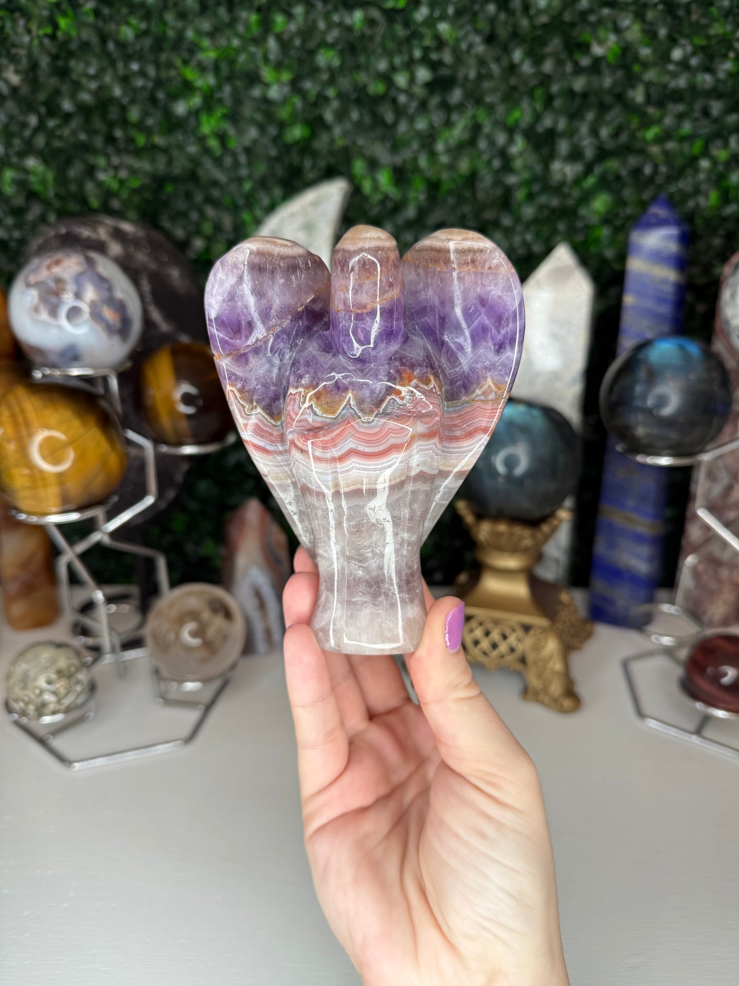 Amethyst Crazy Lace Agate Angel