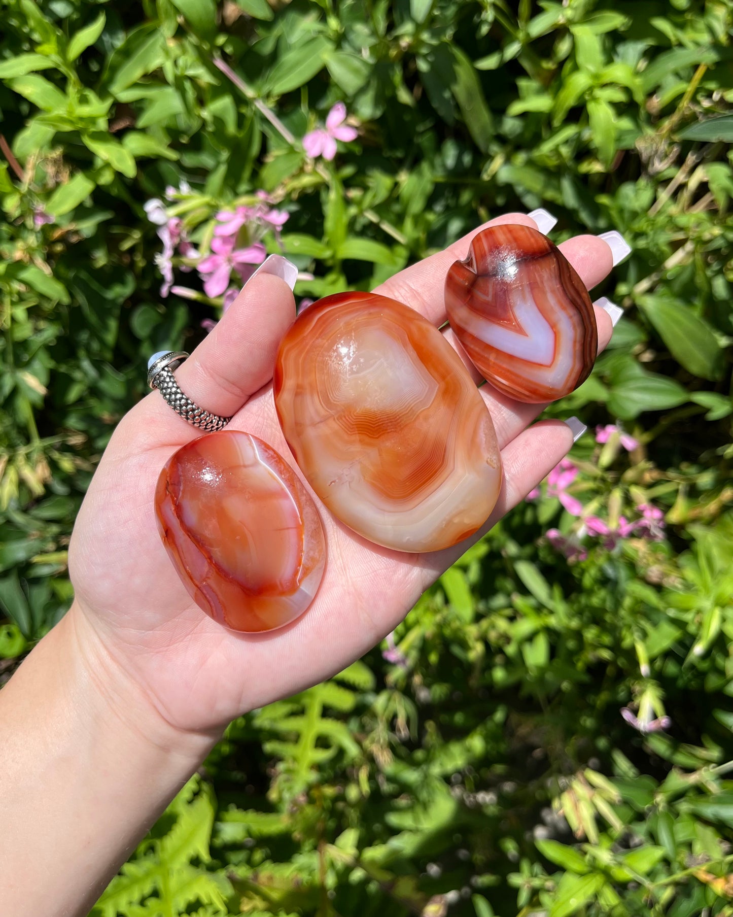 Carnelian Palm Stones