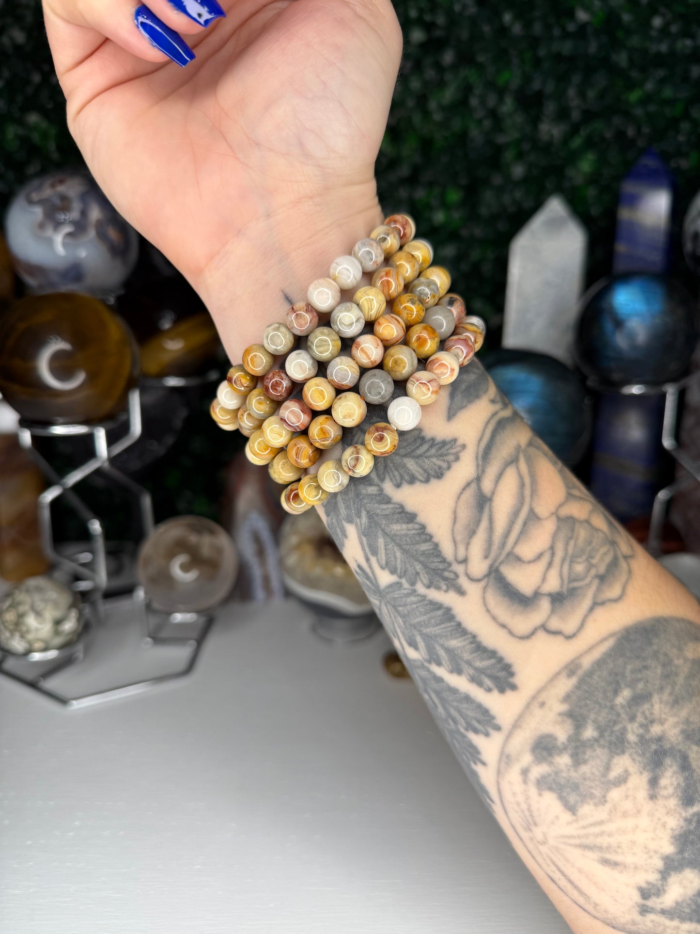 Crazy Lace Agate Bracelets