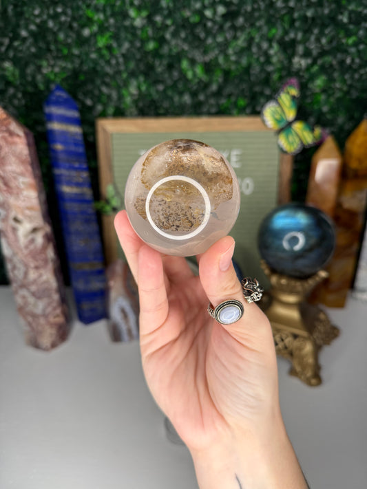 Dendritic Rose Quartz Sphere