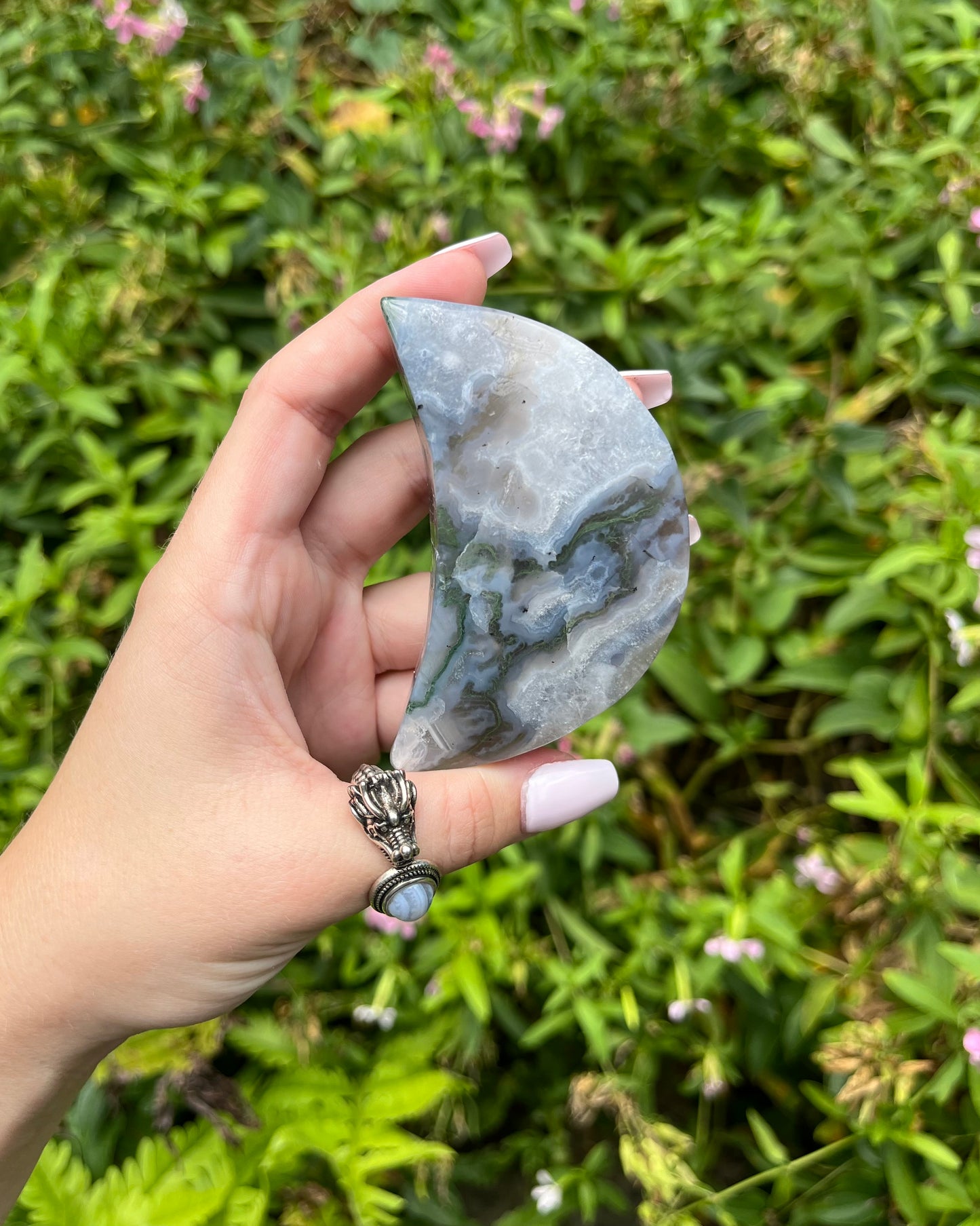 Moss Agate Moons