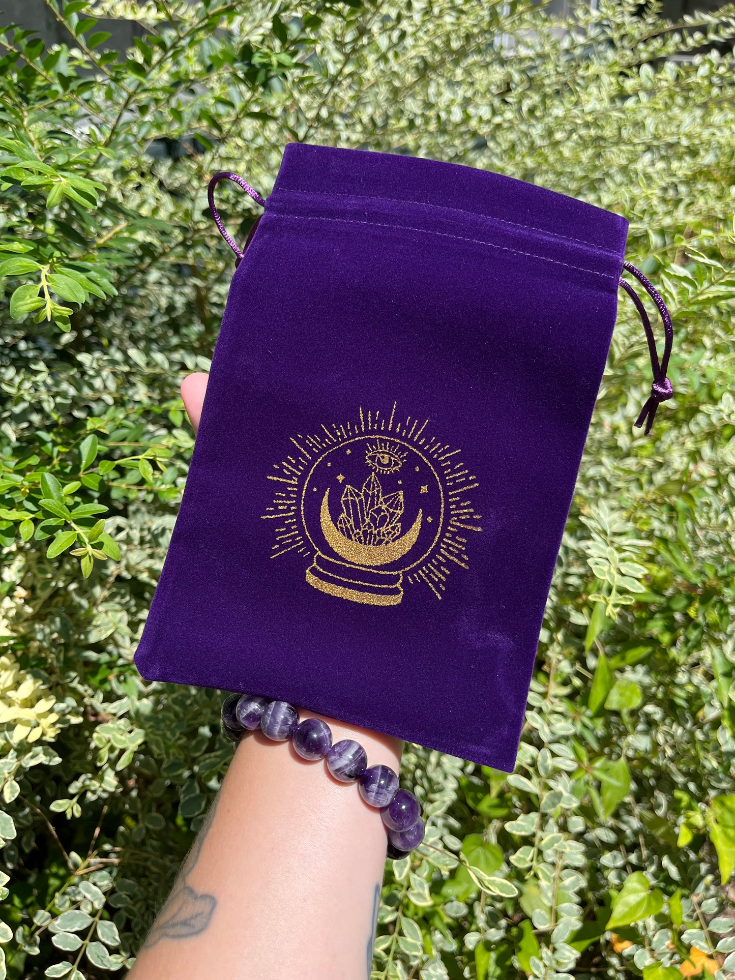 Purple Drawstring Pouch