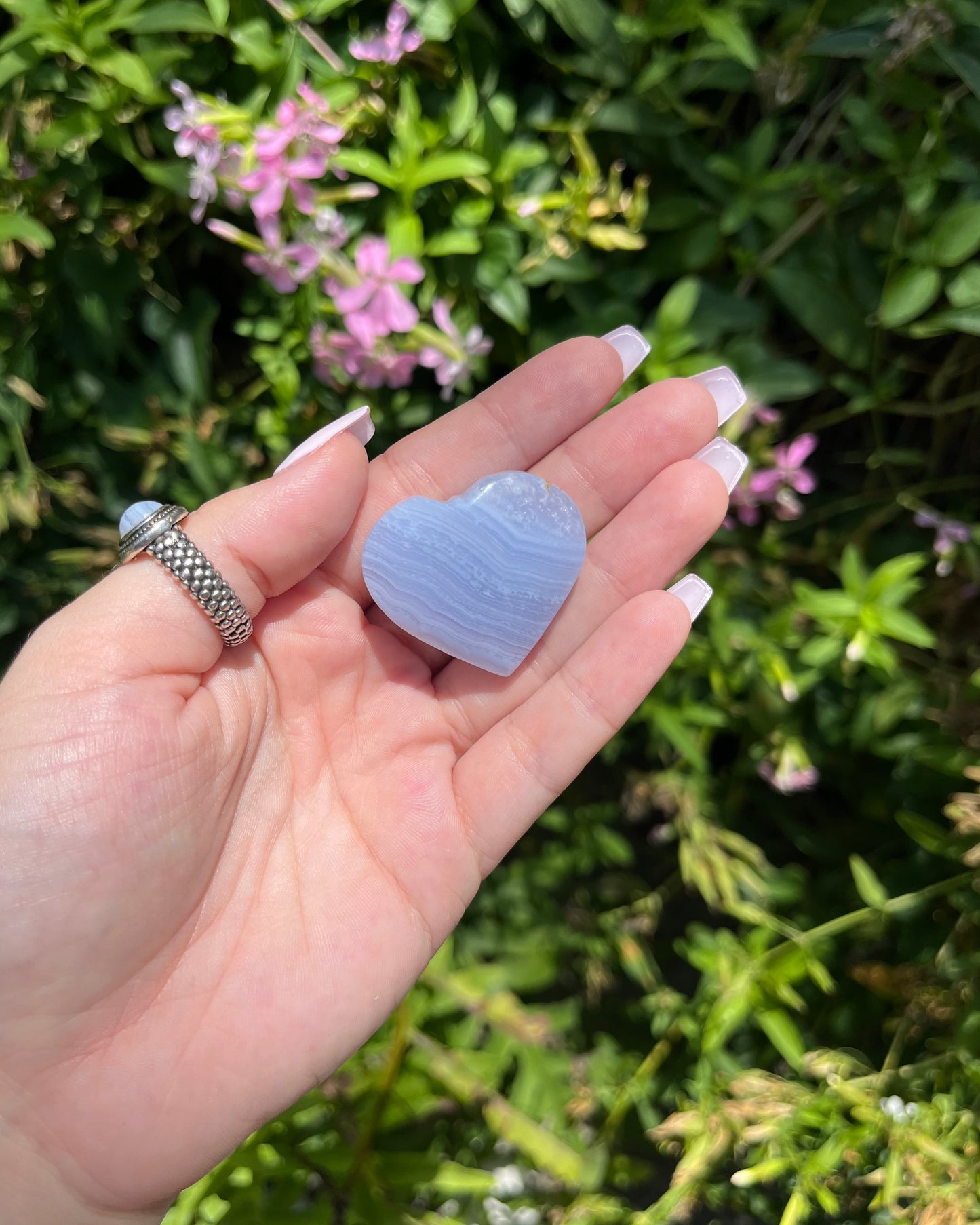 Blue Lace Agate Hearts