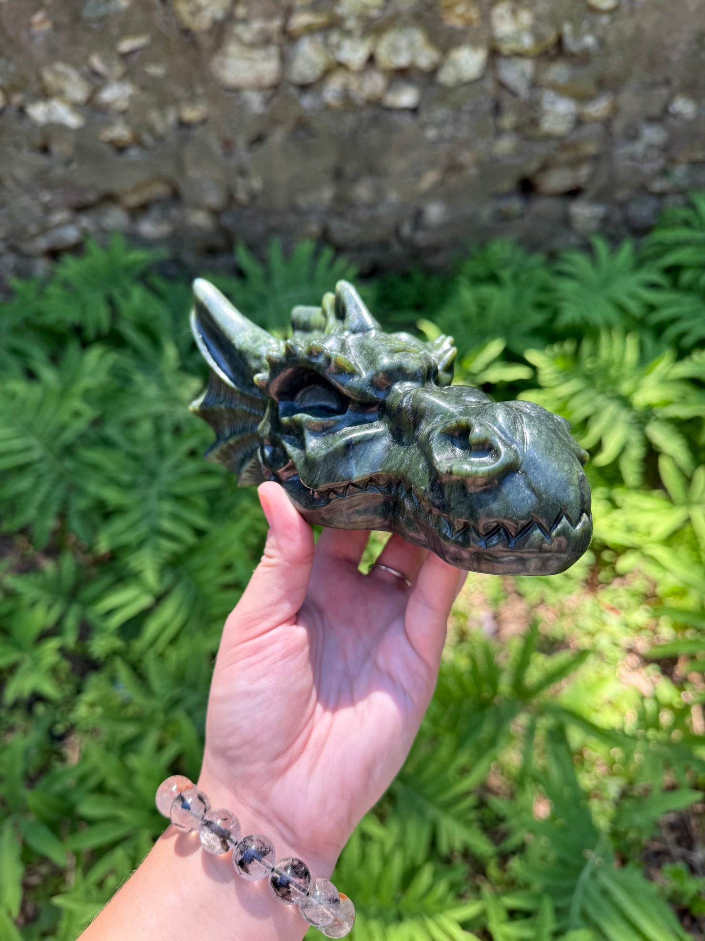 Green Jade Dragon Head