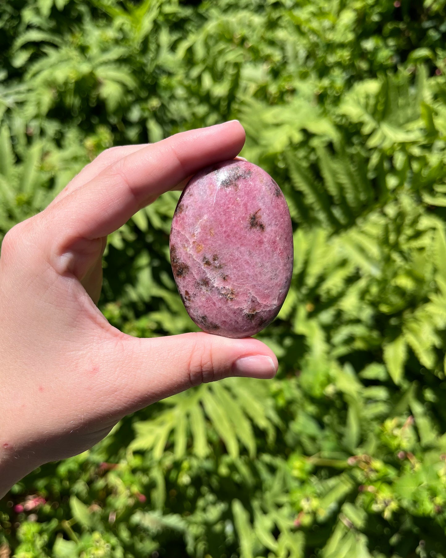 Rhodonite Palm Stones