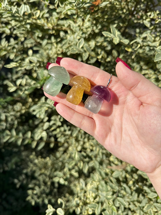 Crystal Mushroom Car Vent Clips