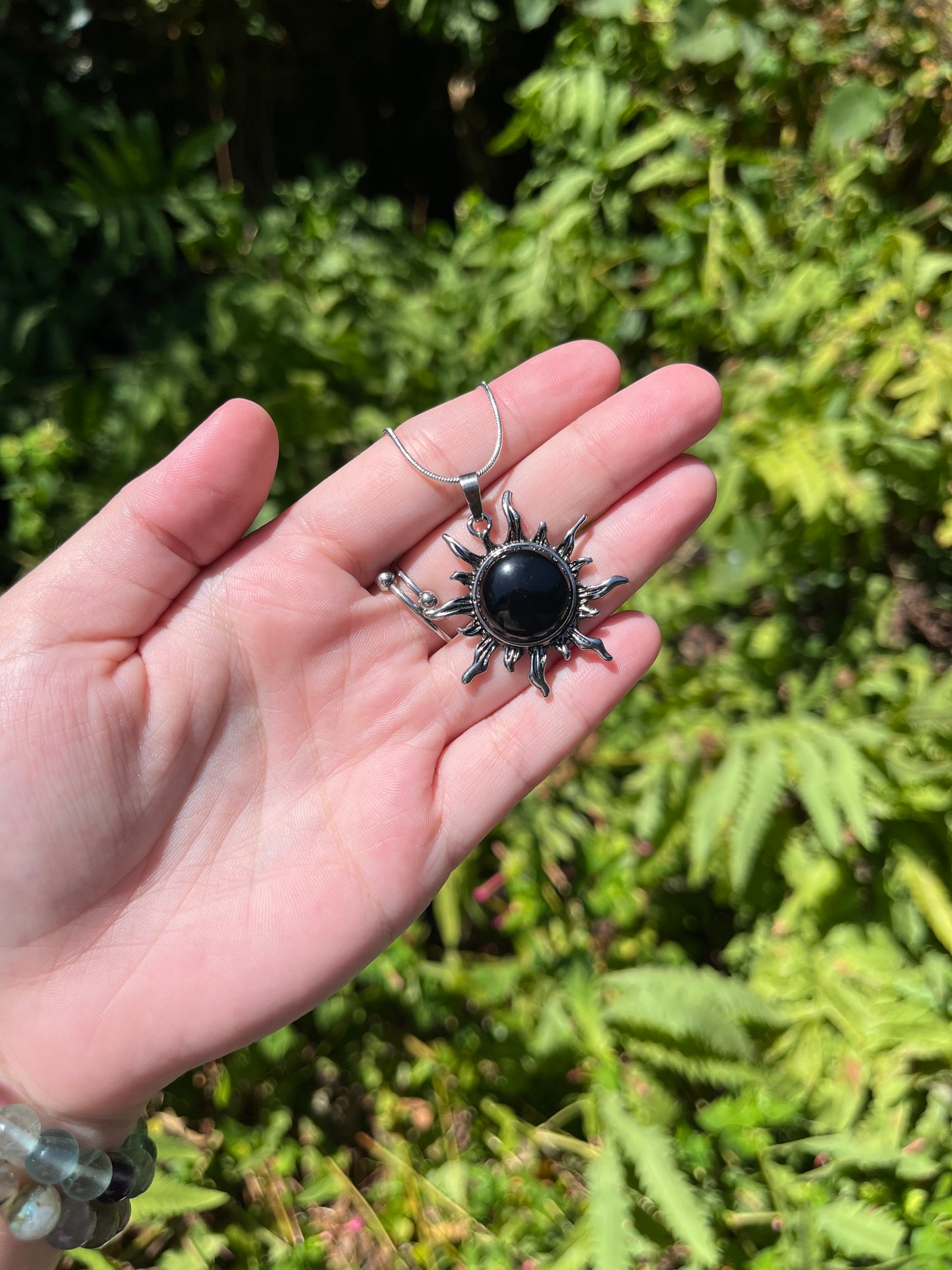 Obsidian Sun Necklaces