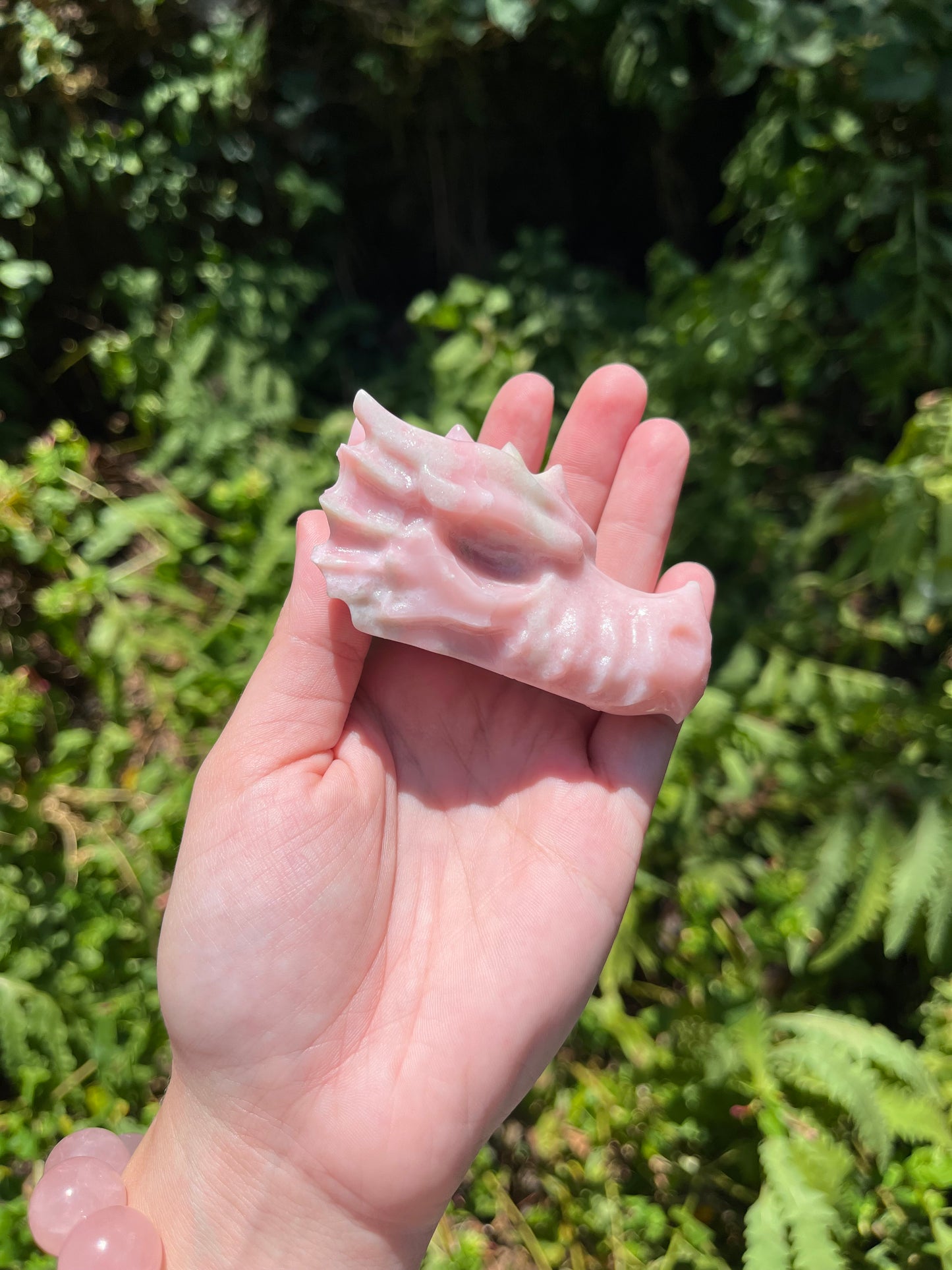 Pink Opal Dragon Head