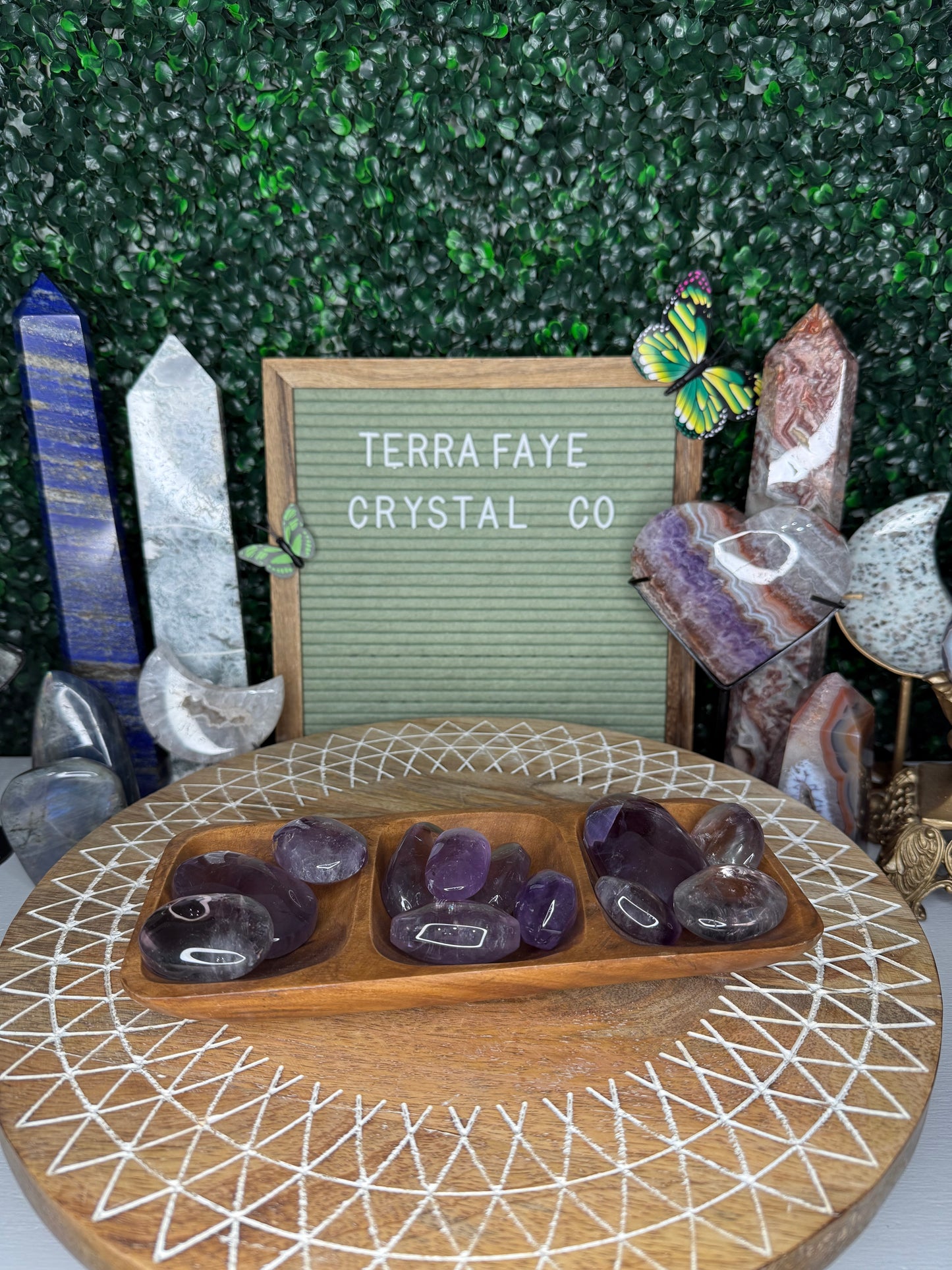 Amethyst Palm Stones