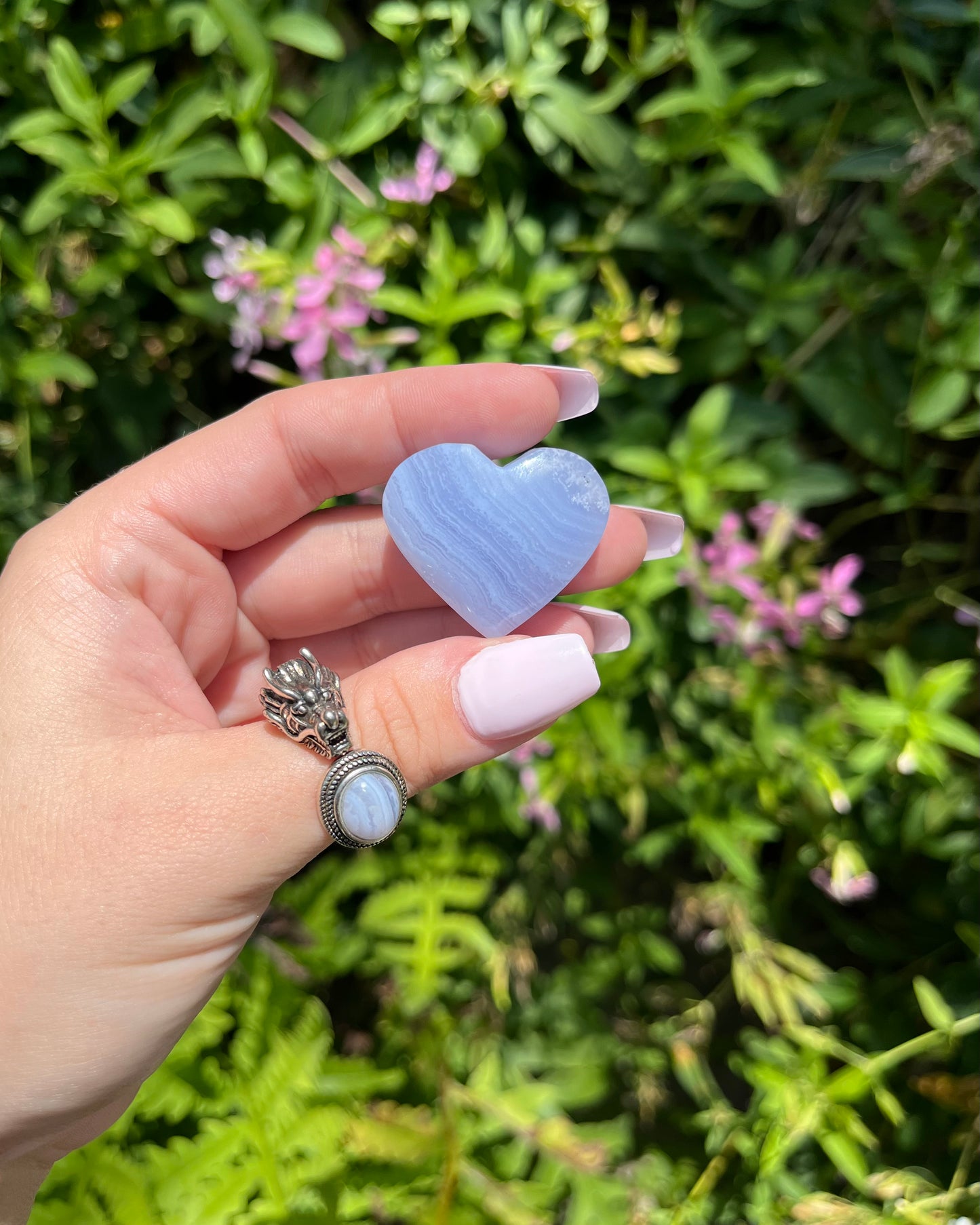 Blue Lace Agate Hearts