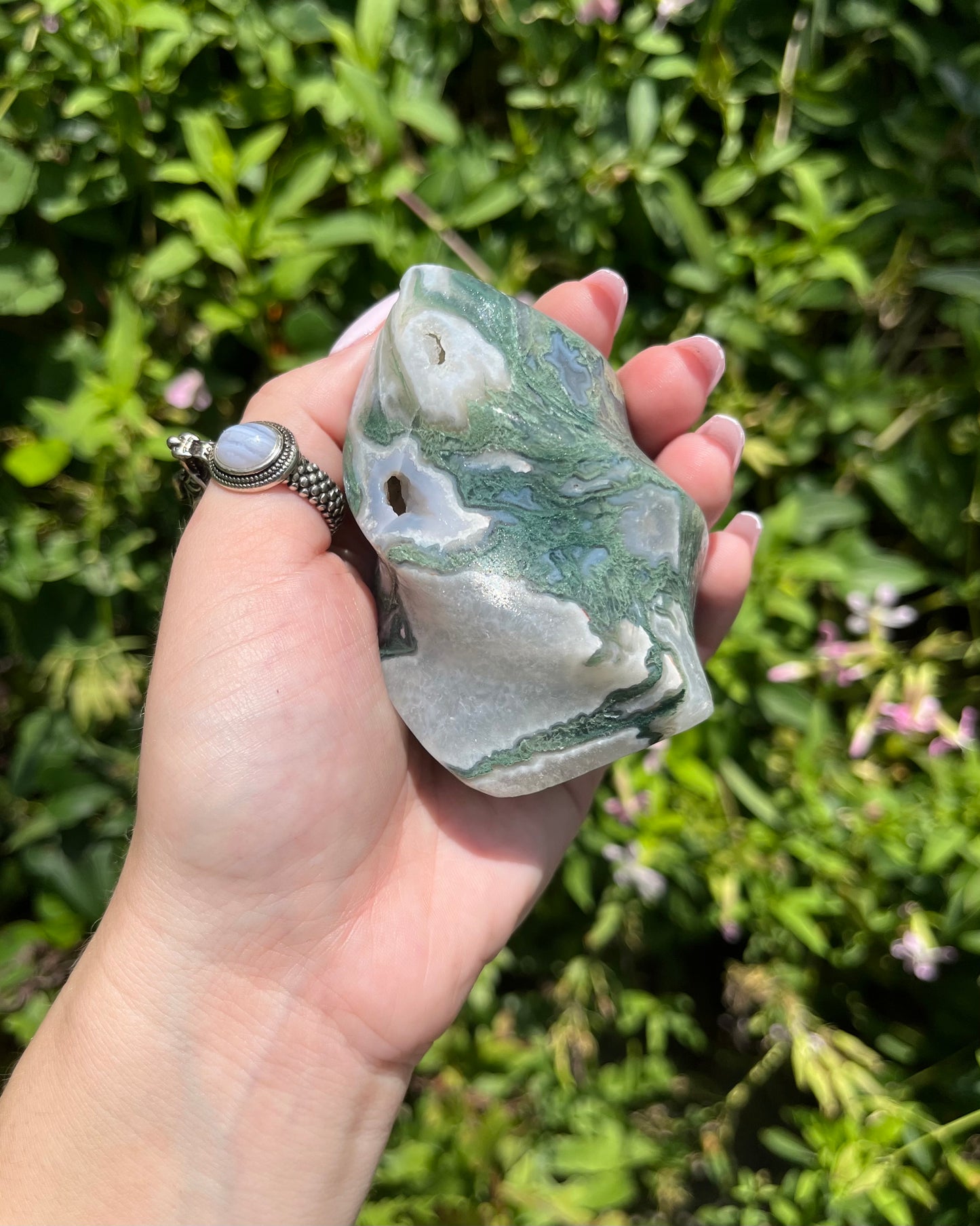 Moss Agate Flames