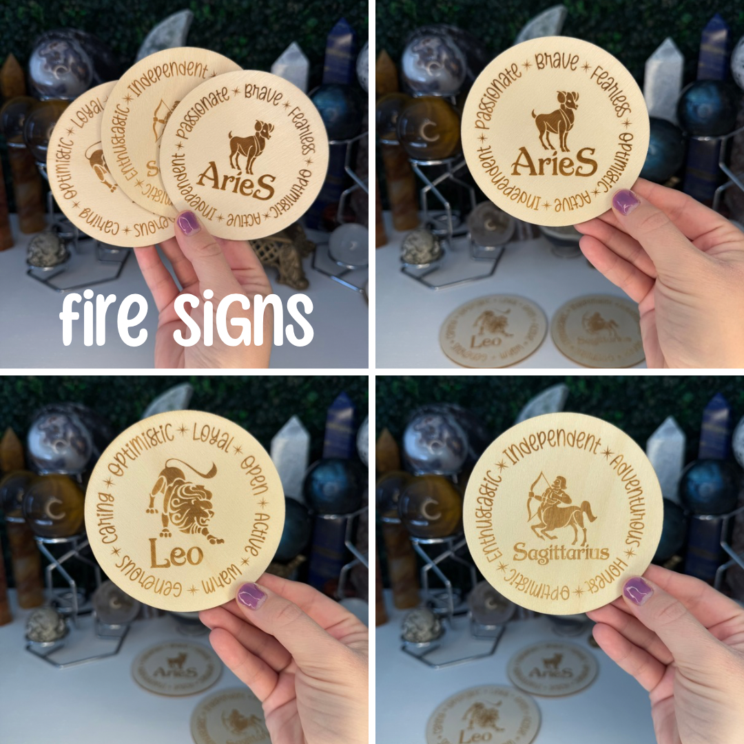 Zodiac Wooden Coasters