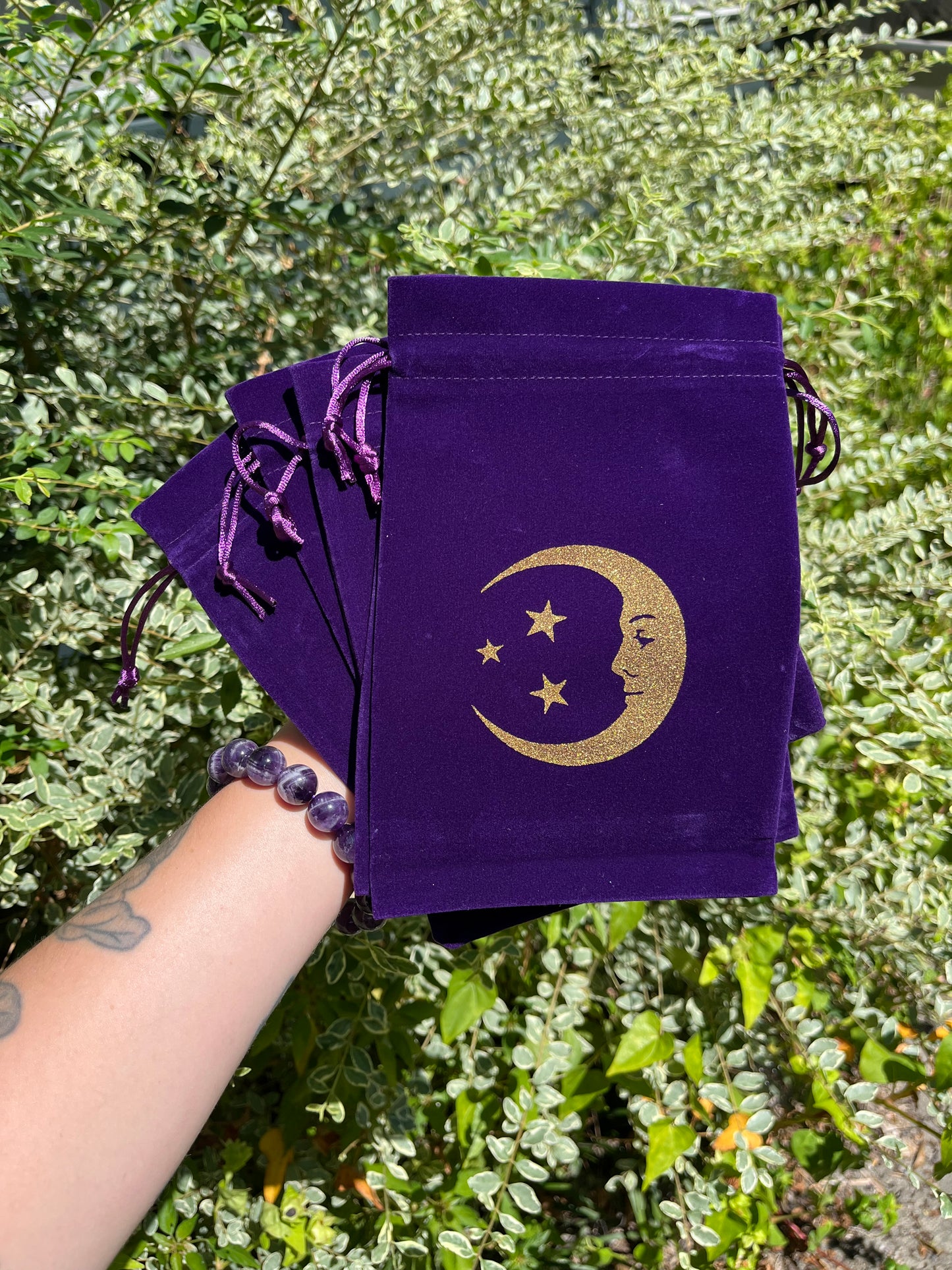 Purple Drawstring Pouch