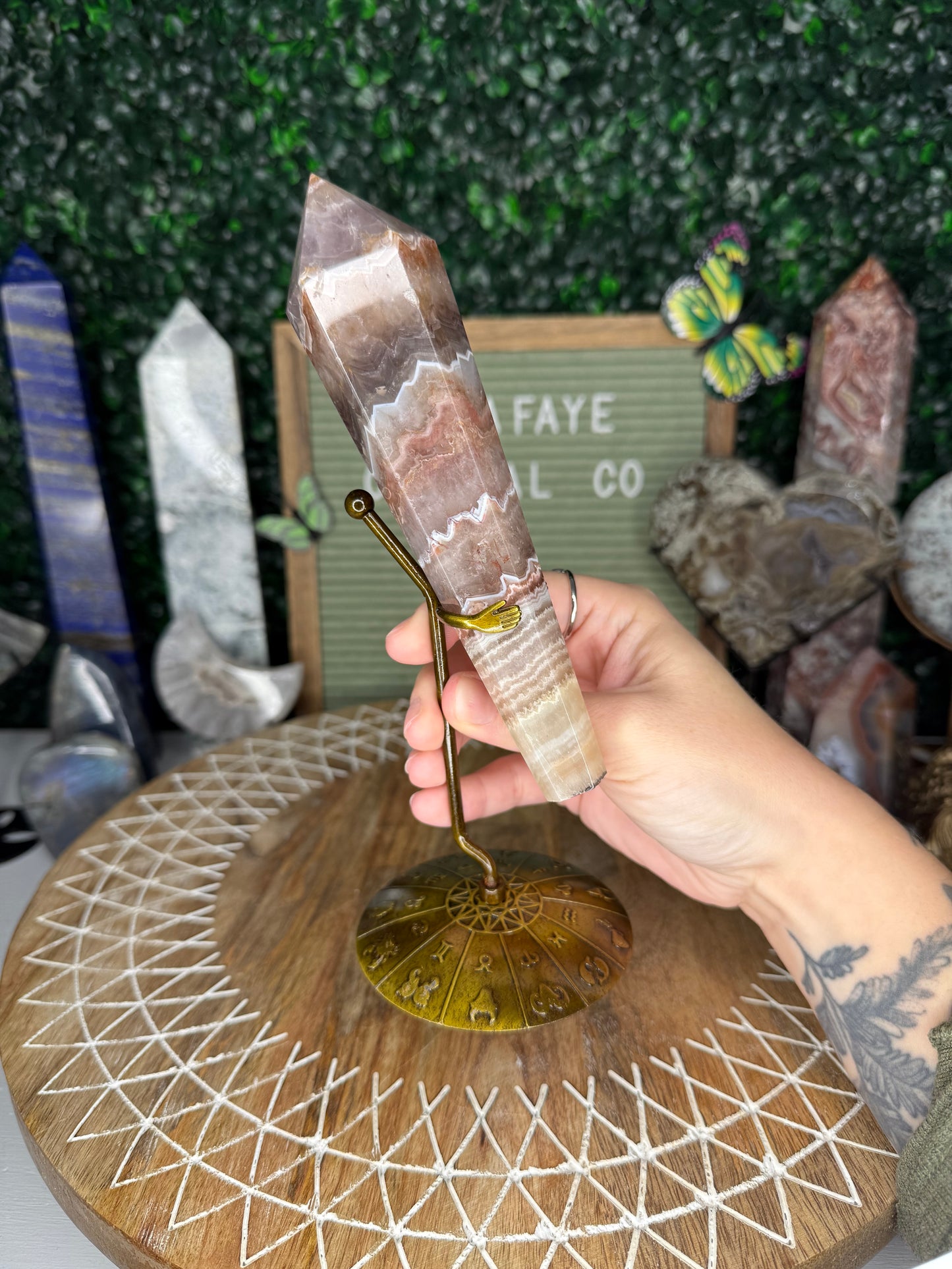 Amethyst Mixed Crazy Lace Agate Wand