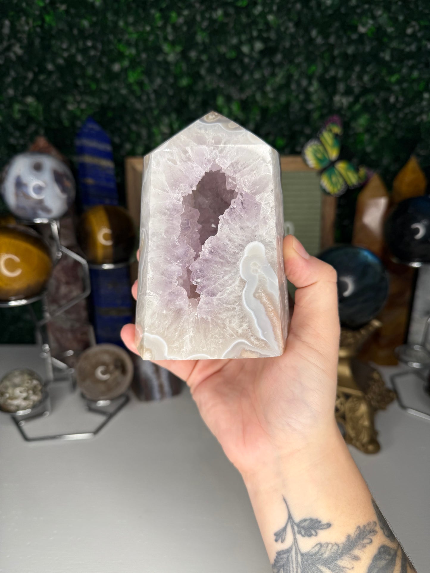 Amethyst Mixed Flower Agate Tower