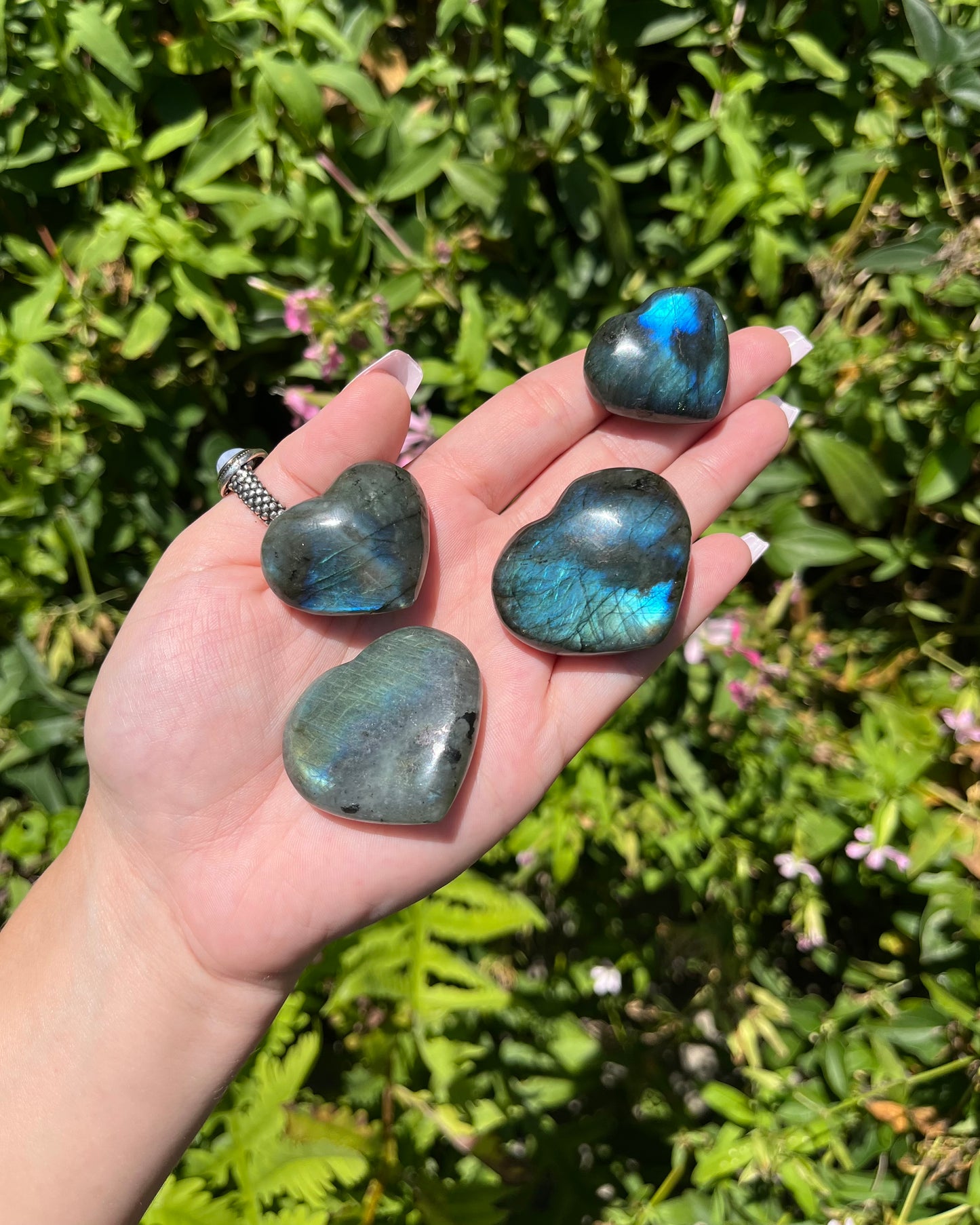 Labradorite Hearts