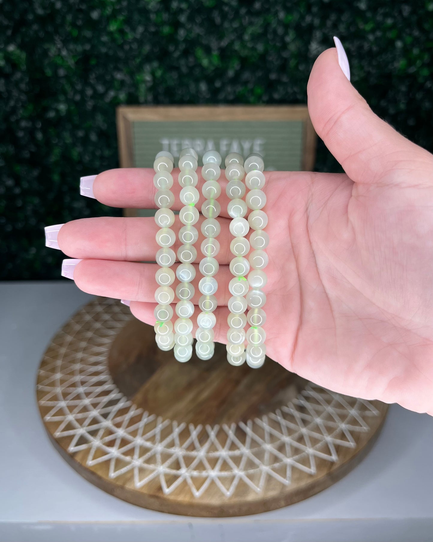 Green Moonstone Bracelets