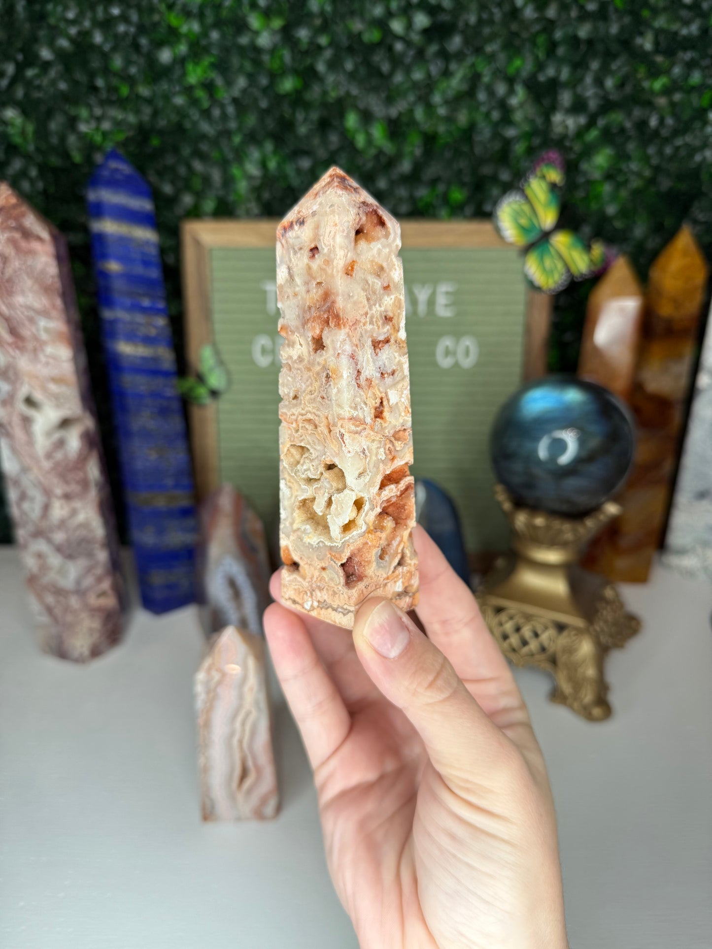 Pink Crazy Lace Agate Towers