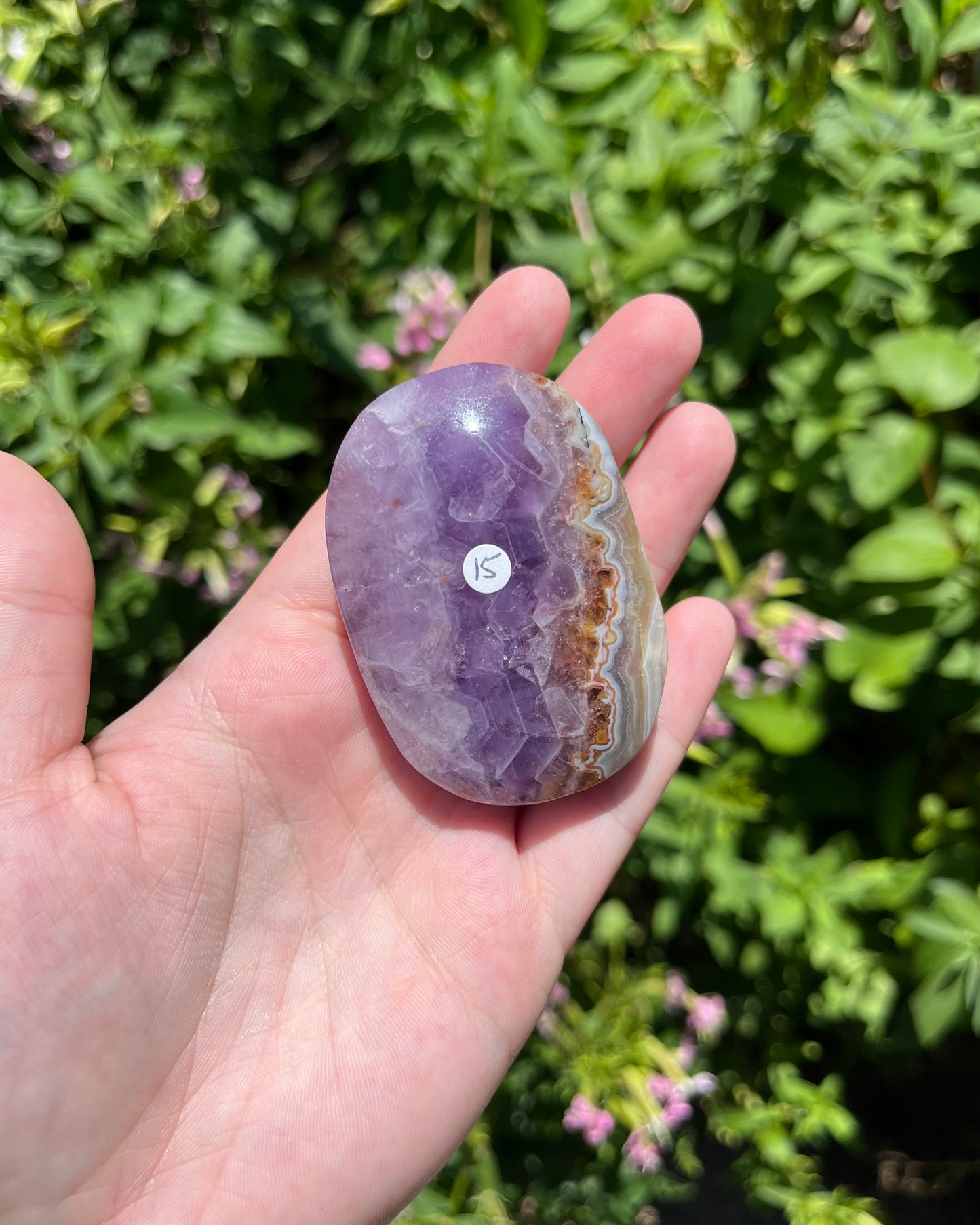 Amethyst Agate Palm Stones